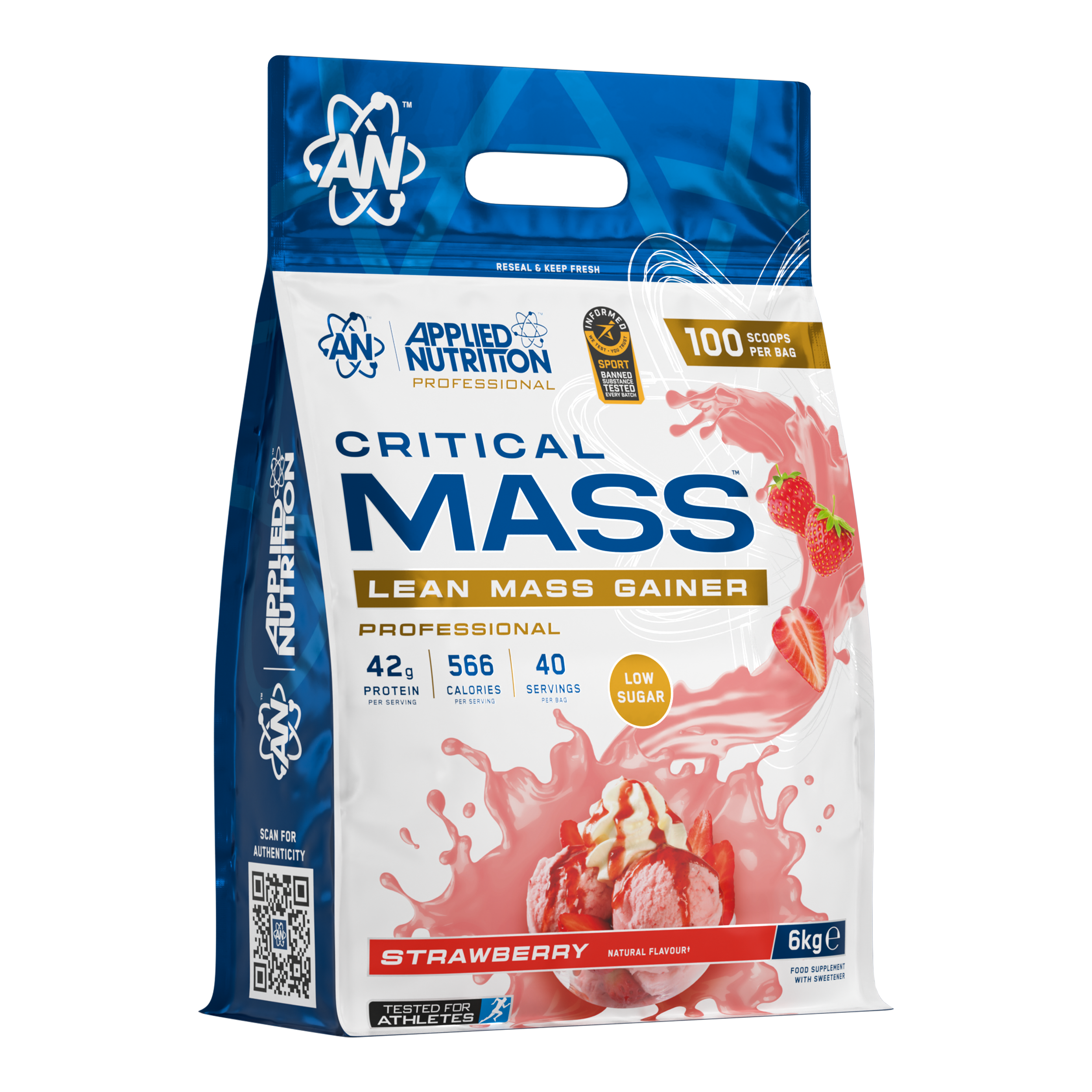 Applied Nutrition Critical Mass Professional Strawberry 6kg (40 Servings) Mass Gainer