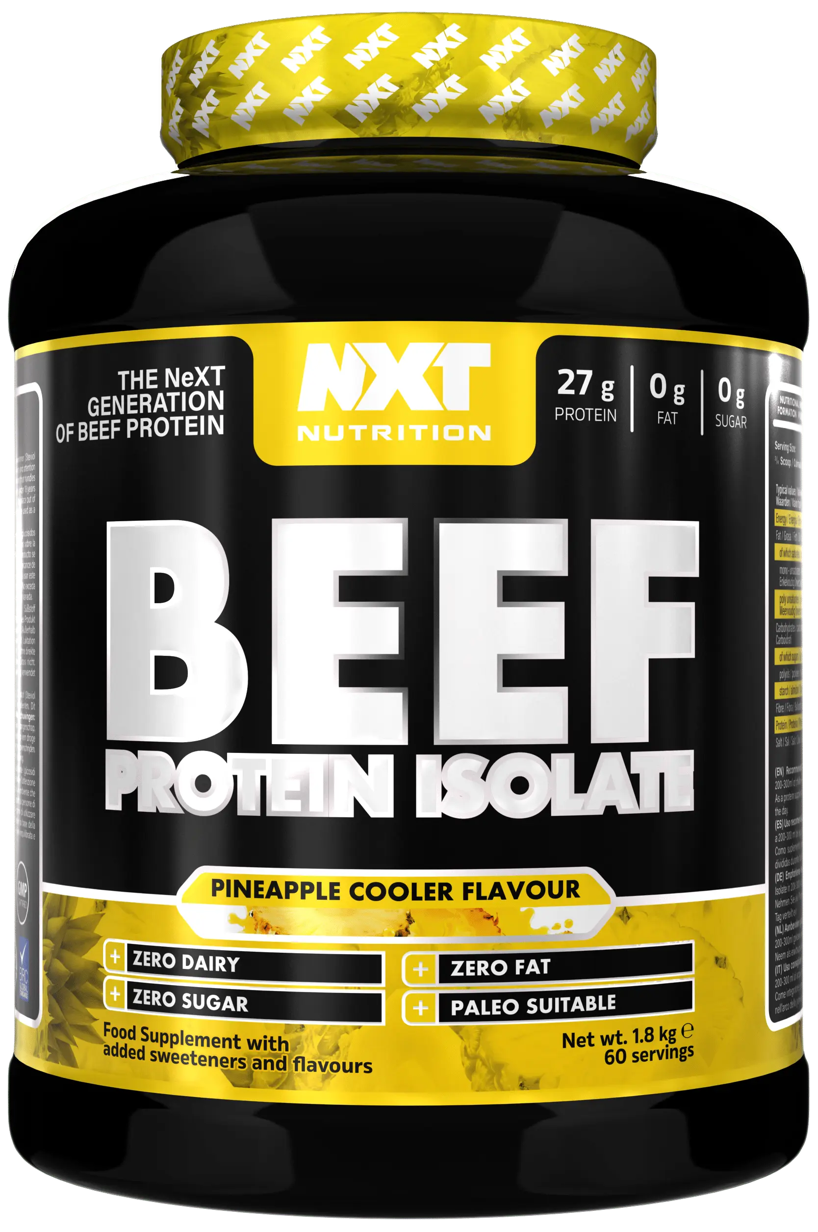 NXT Beef Protein Isolate 1.8kg Pineapple Cooler