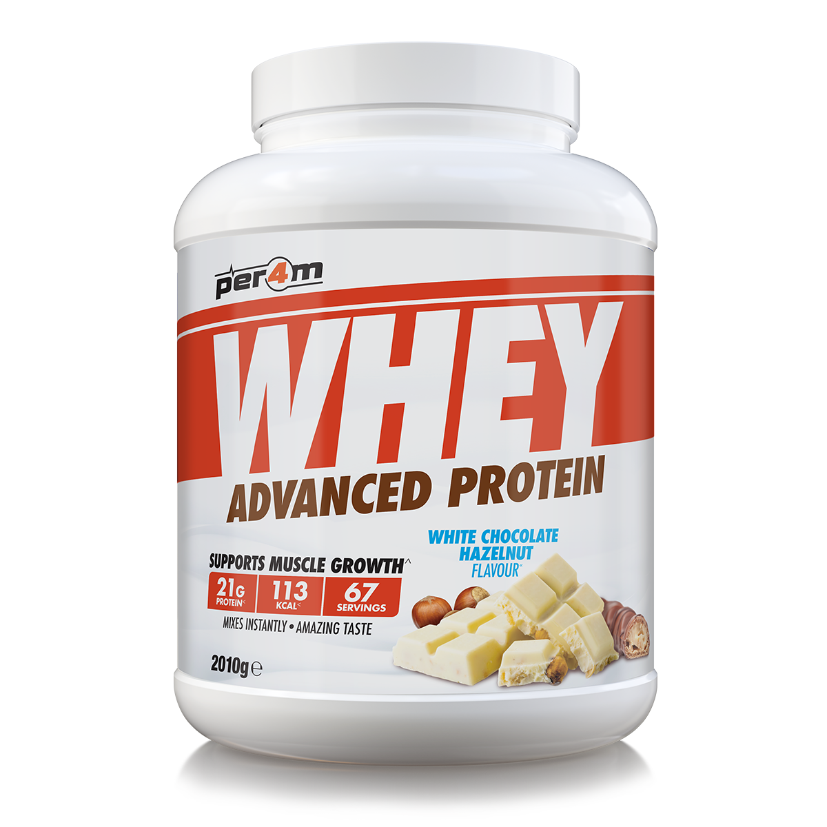 Per4m Whey Advanced Protein Powder White Chocolate Hazelnut 2kg