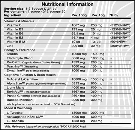 Brain Gains Nootropic Brain Fuel Black Edition
