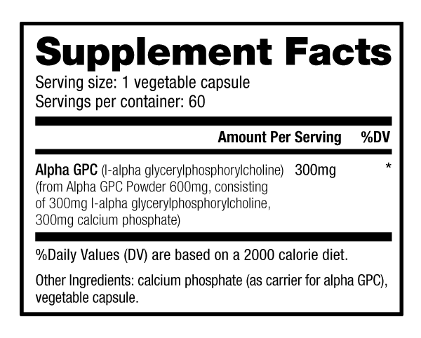 Nutrabio Alpha GPC (60 Capsules)