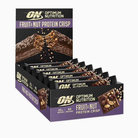 Optimum Nutrition Fruit and Nut Protein Crisp Bar Box of 10