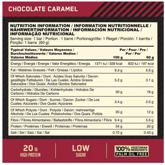 Optimum Nutrition Whipped Protein Bar (box of 10 x 60g bars)