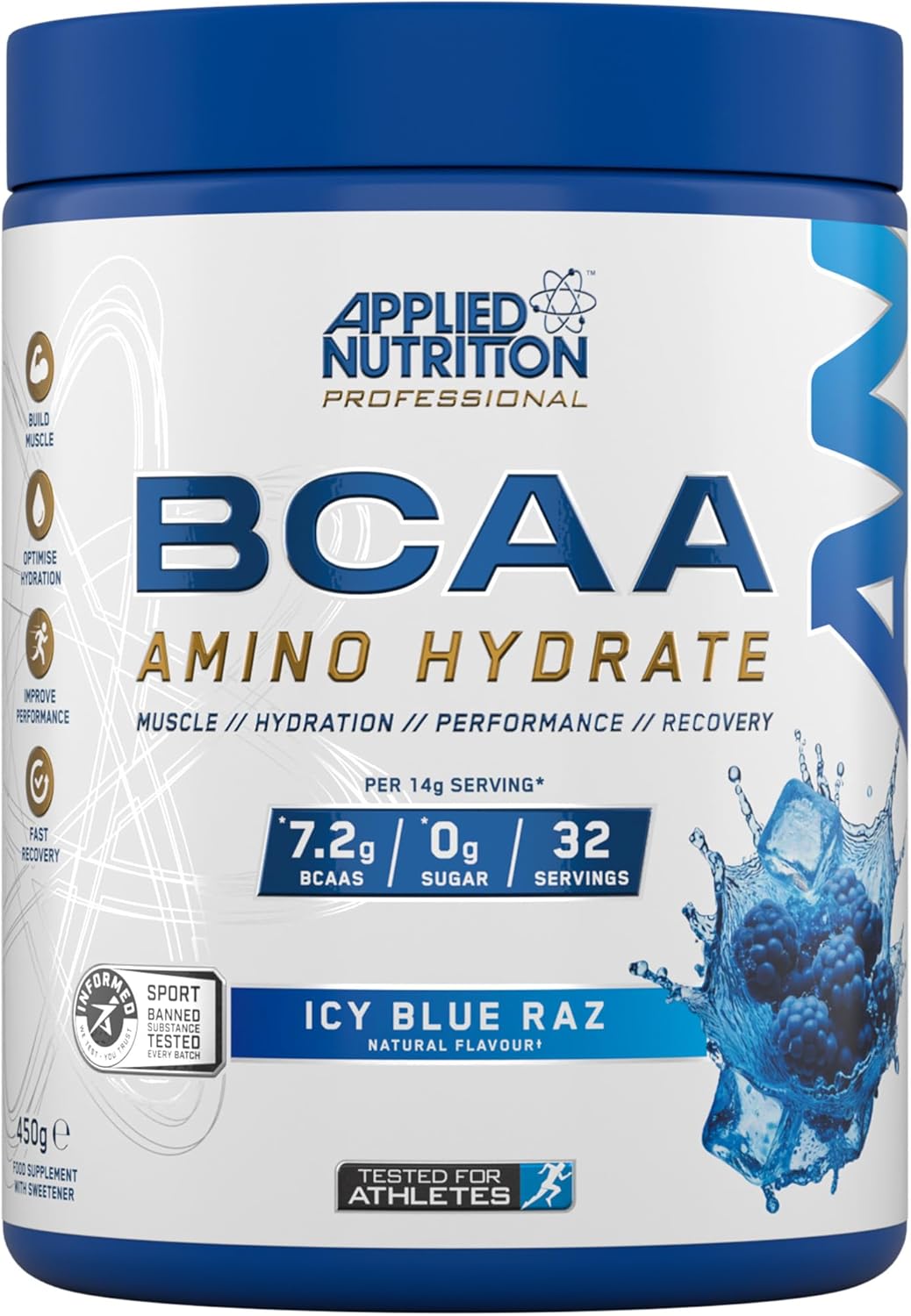 Applied Nutrition BCAA Amino Hydrate Icy Blue Raz 450g