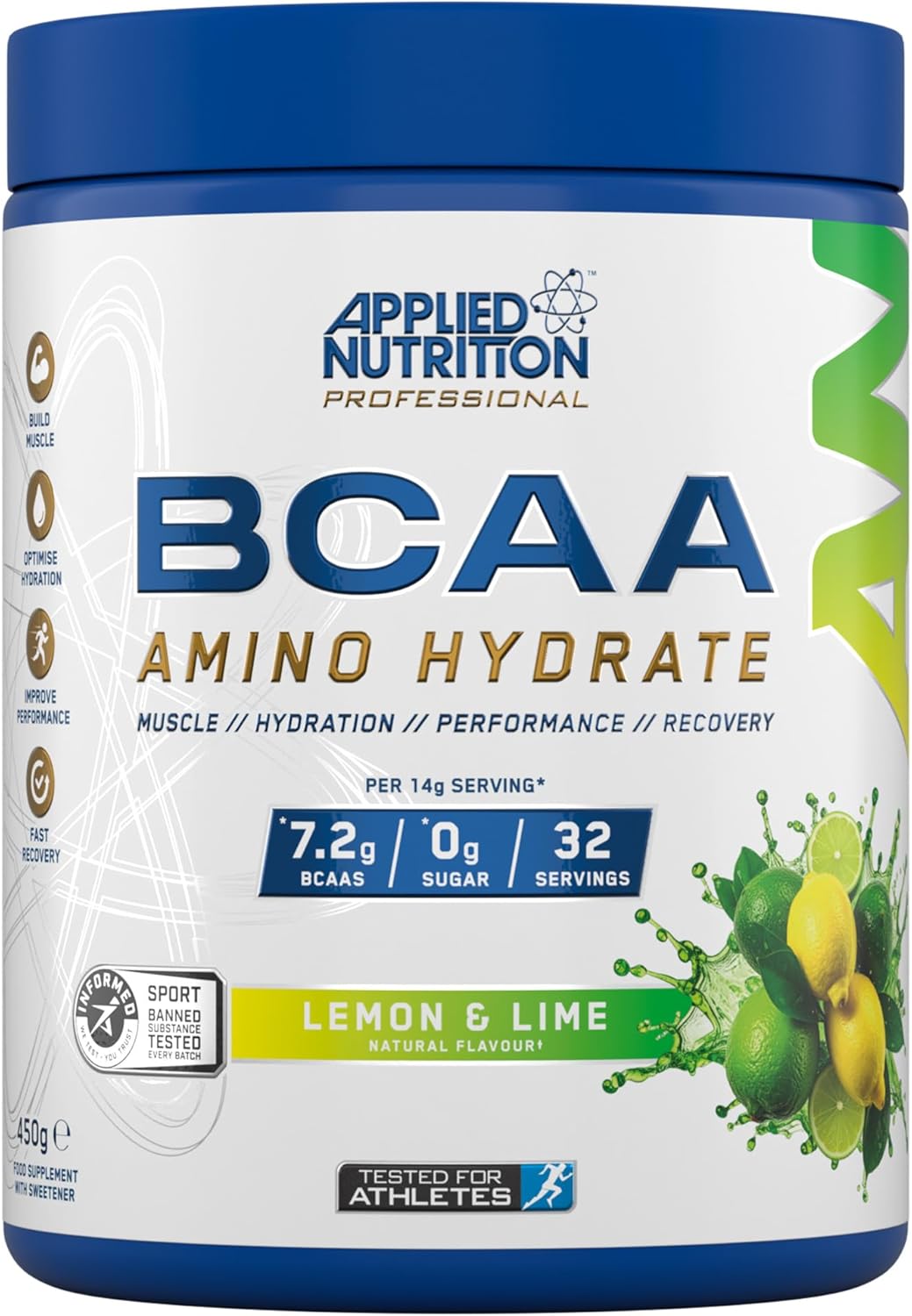 Applied Nutrition BCAA Amino Hydrate Lemon and Lime 450g