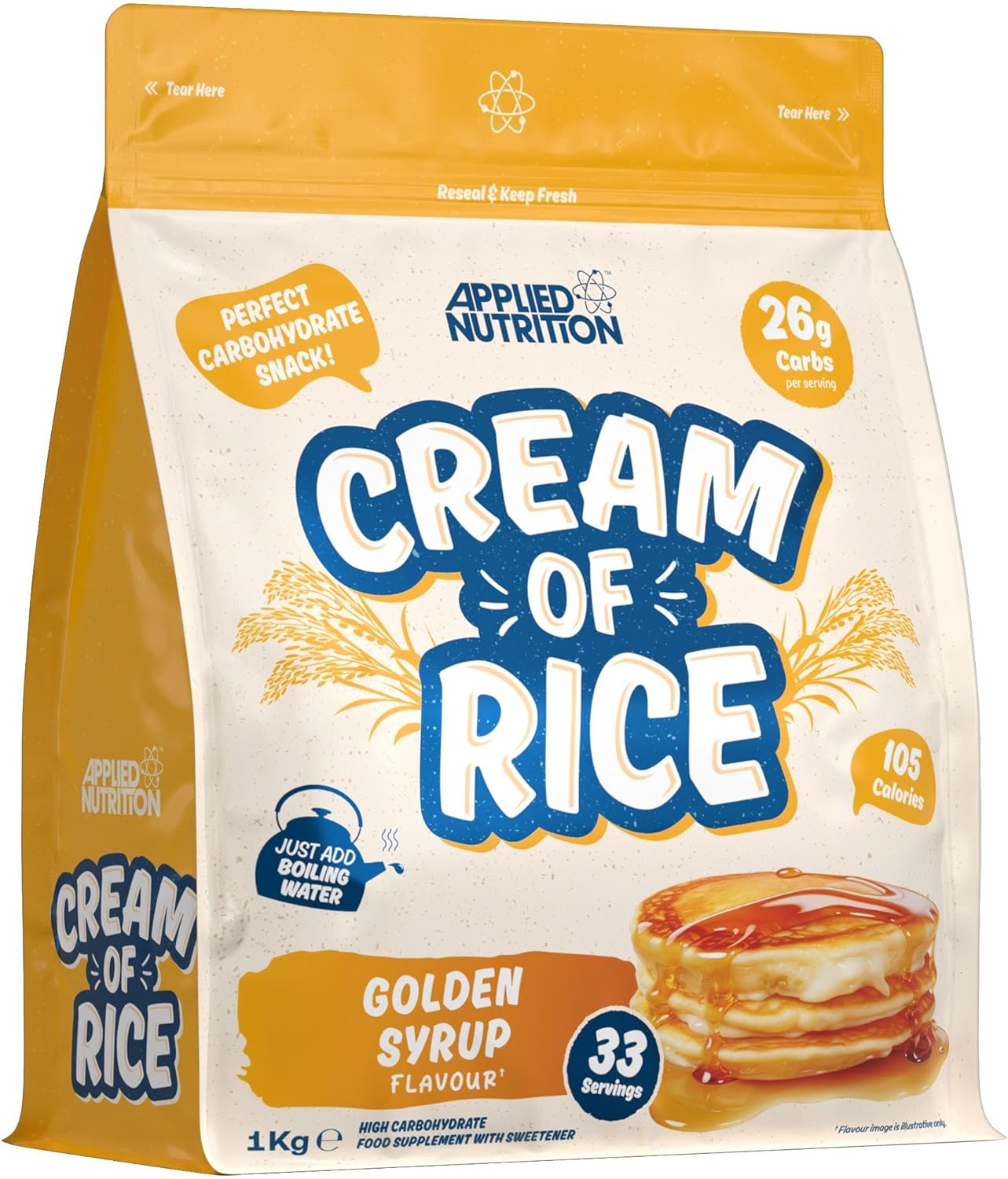 Applied Nutrition Cream of Rice Golden Syrup 1kg