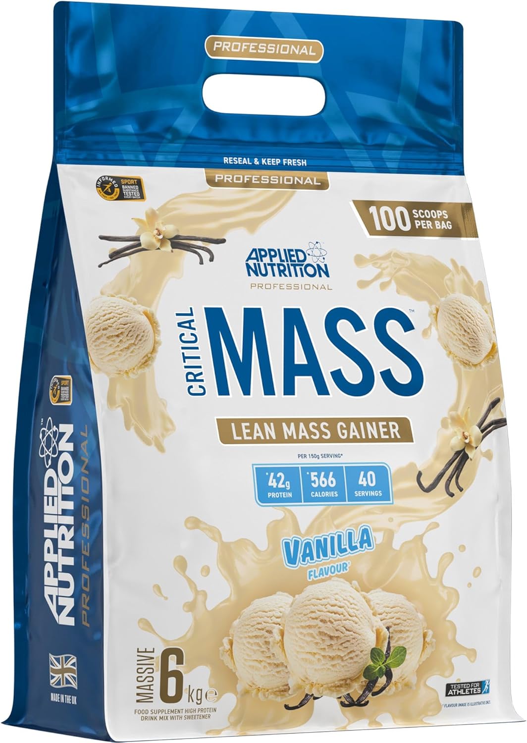 Applied Nutrition Critical Mass Professional Vanilla 6kg