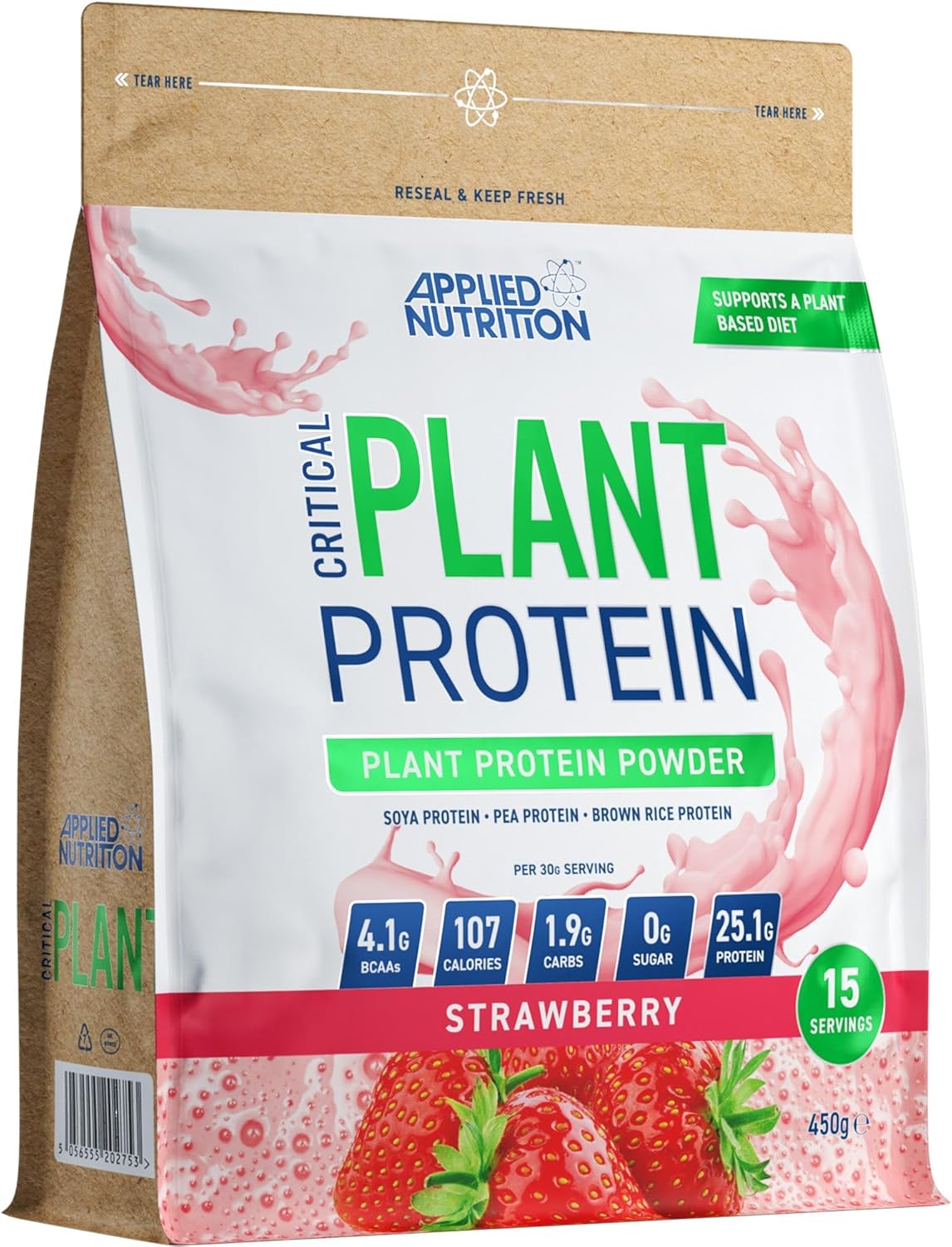 Applied Nutrition Critical Plant Protein Strawberry 450g