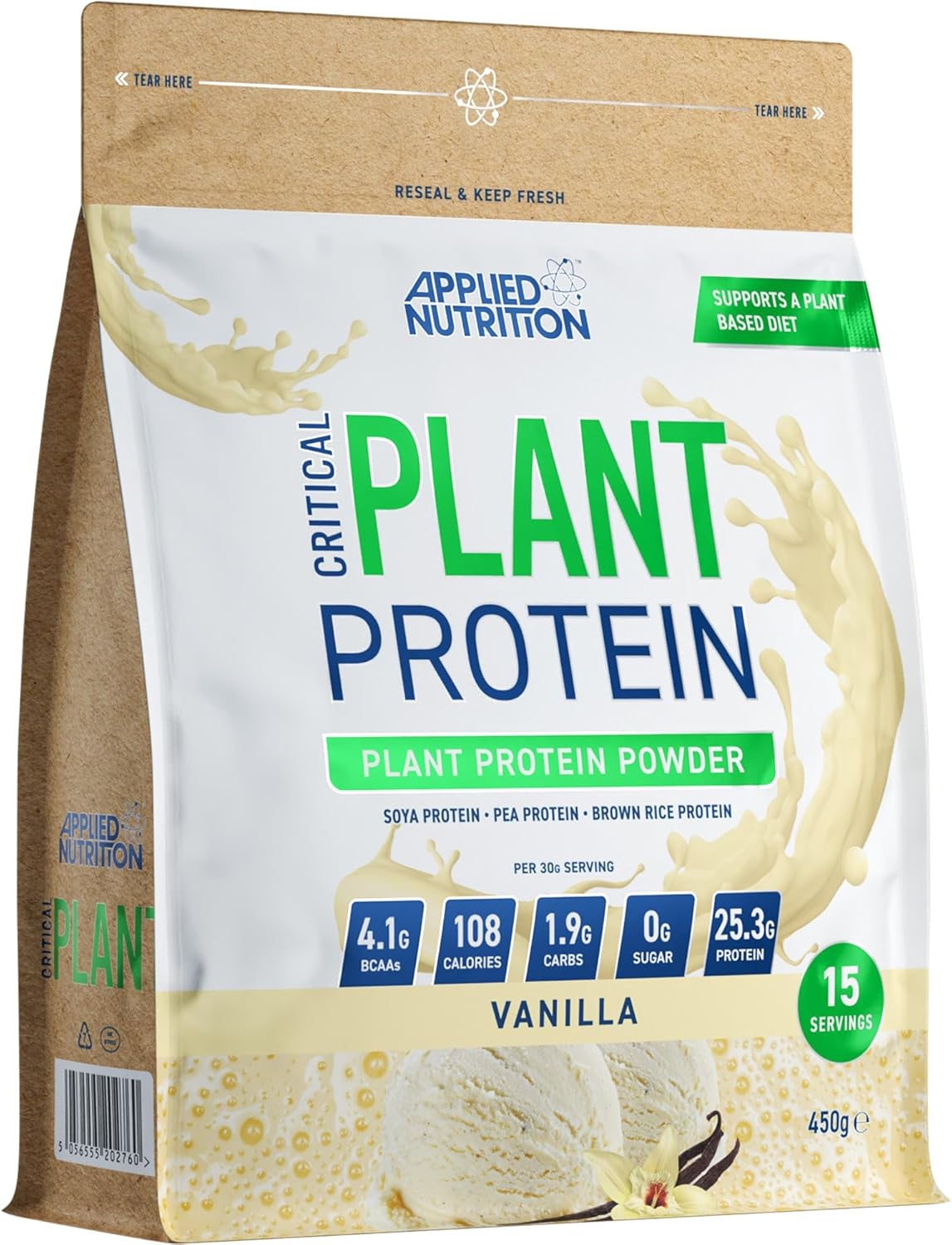 Applied Nutrition Critical Plant Protein Vanilla 450g