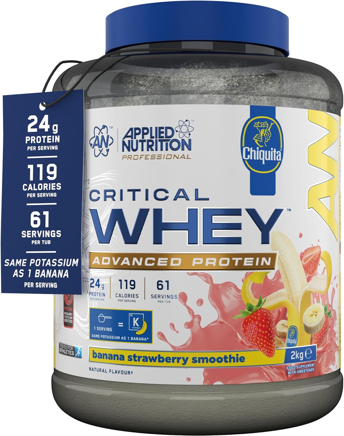 Applied Nutrition Critical Whey 2kg Chiquita Banana Strawberry Smoothie