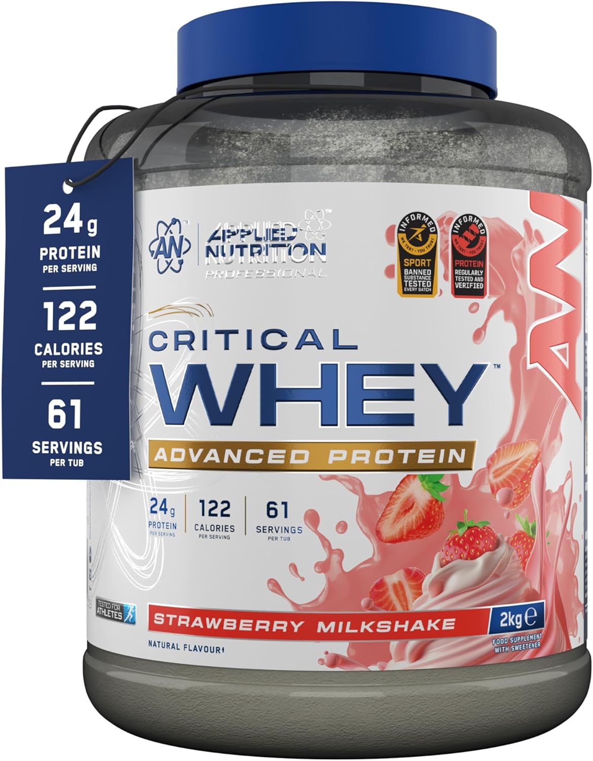 Applied Nutrition Critical Whey 2kg Strawberry Milkshake