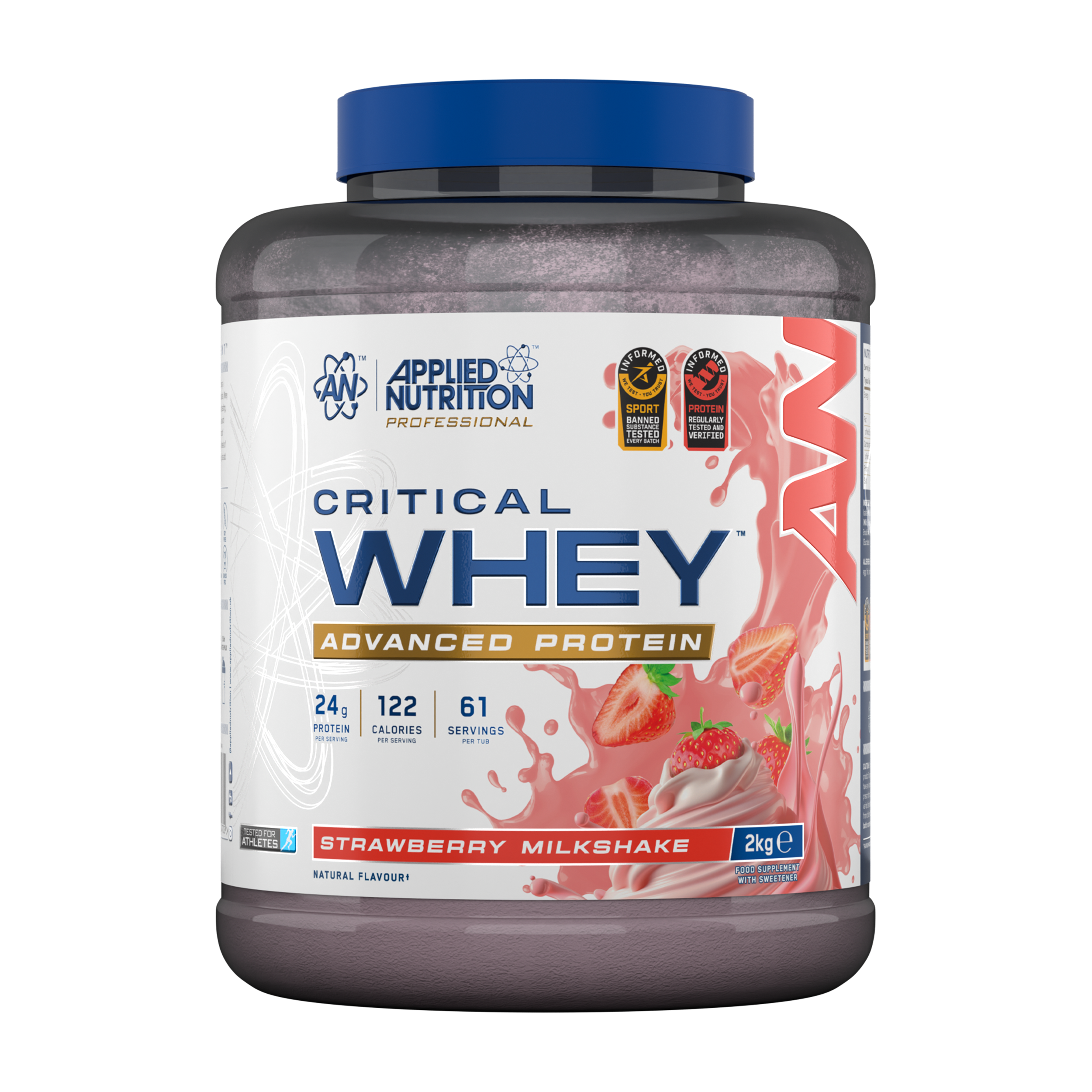 Applied Nutrition Critical Whey Protein Powder 2kg Strawberry Milkshake