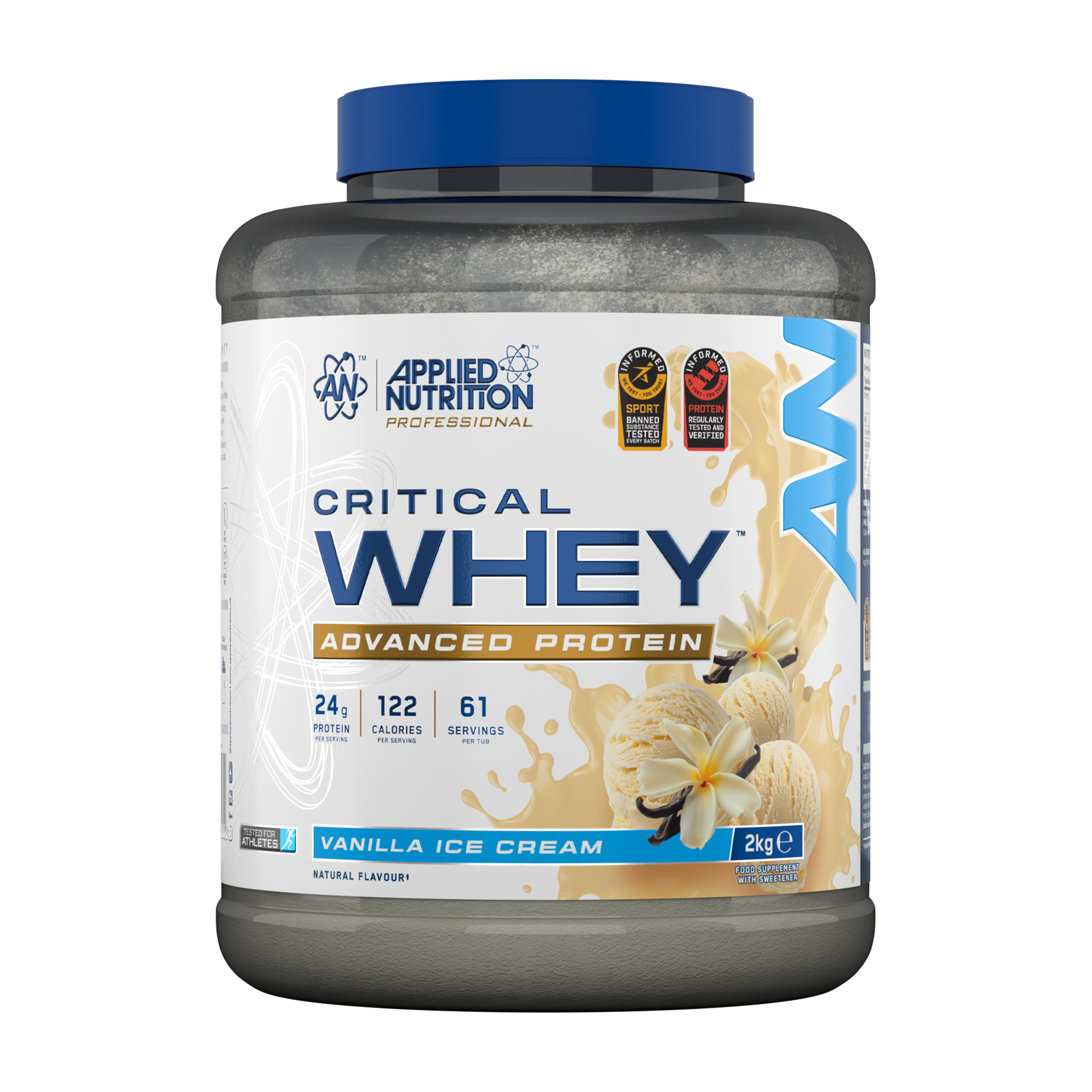 Applied Nutrition Critical Whey Protein Powder 2kg Vanilla Ice Cream