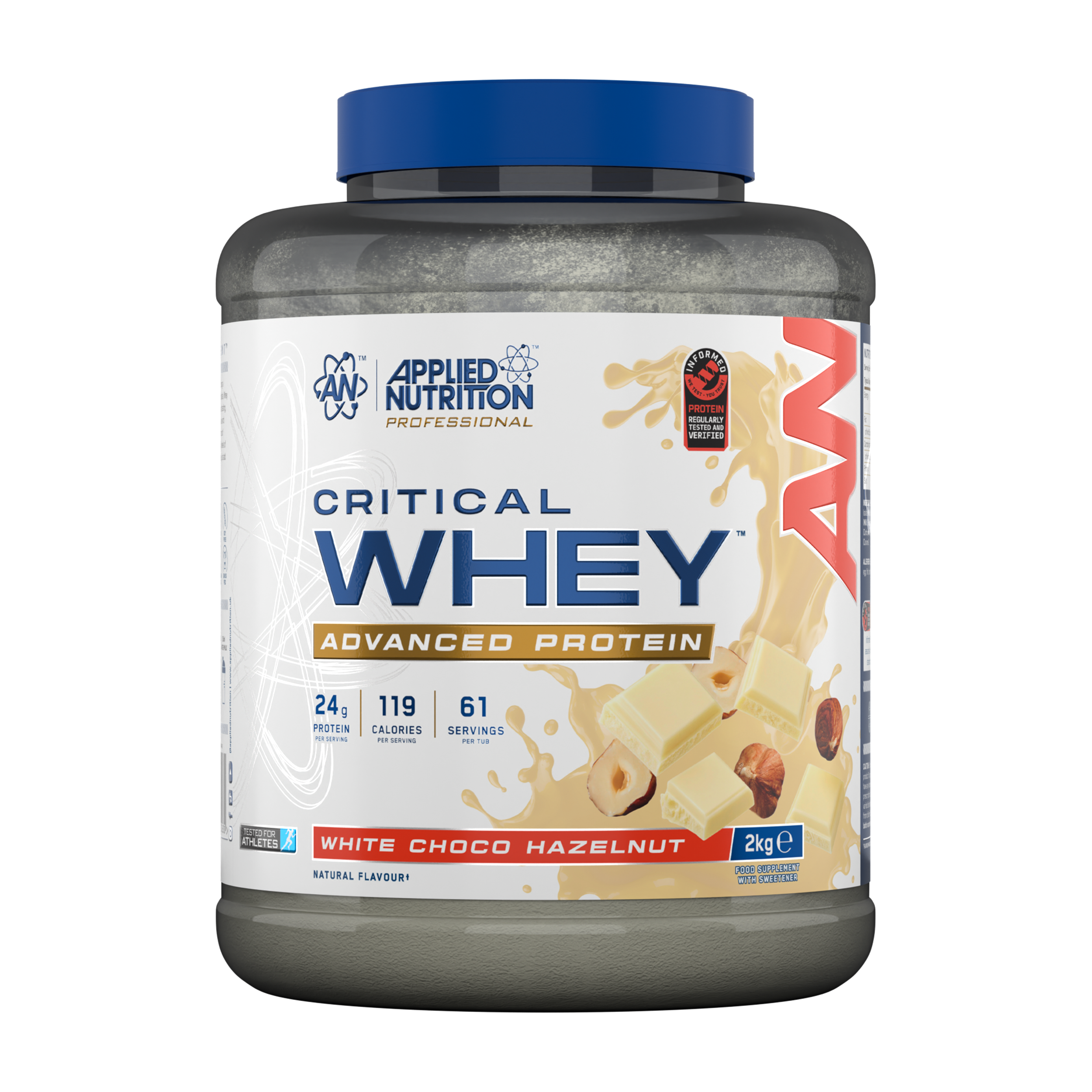 Applied Nutrition Critical Whey Protein Powder 2kg White Choco Hazelnut