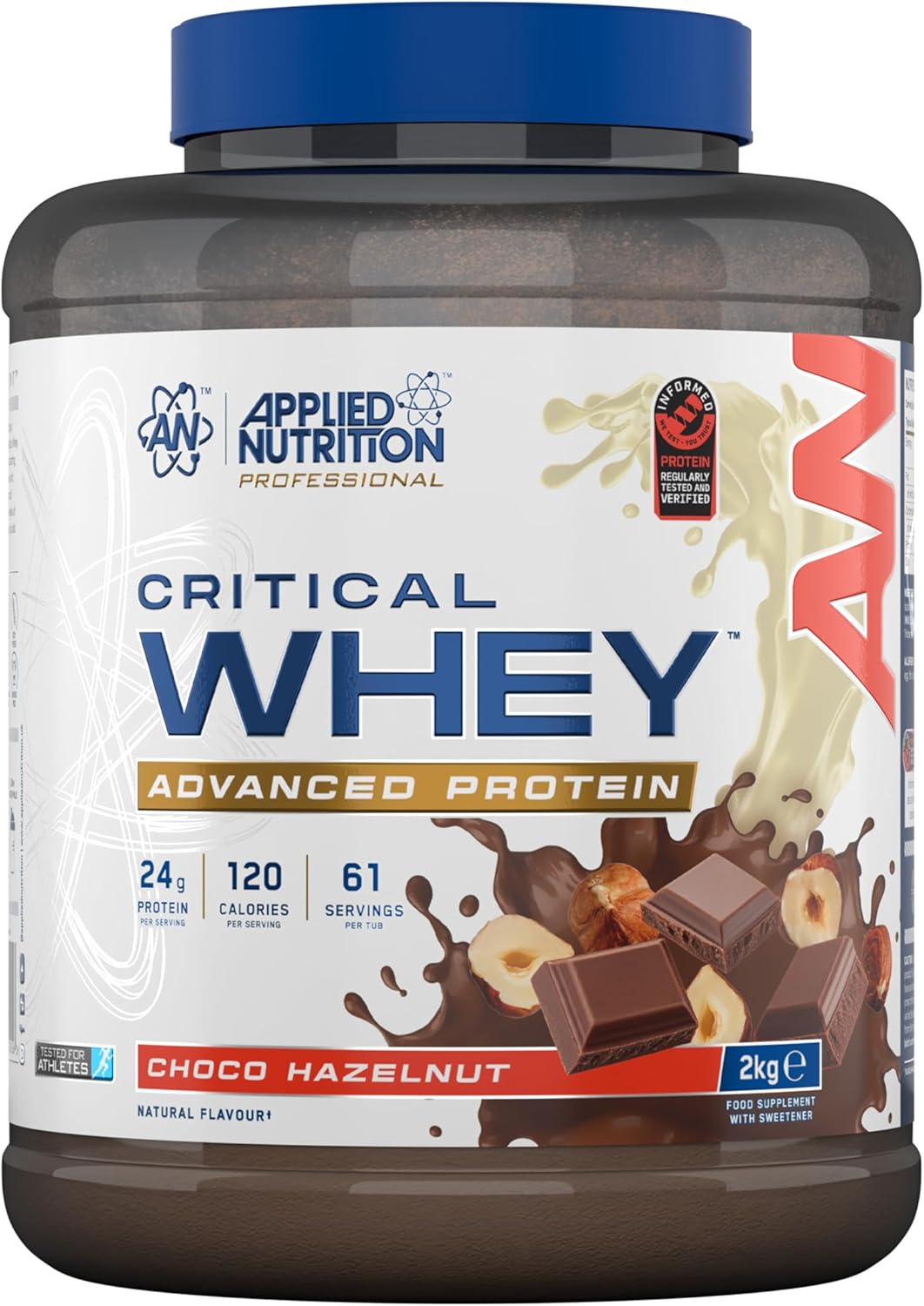 Applied Nutrition Critical Whey Protein Powder 2kg White Choco Hazelnut