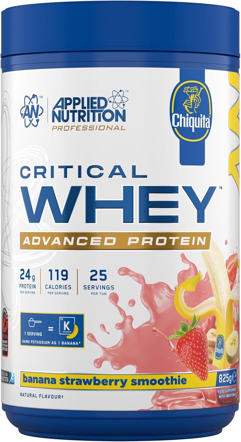 Applied Nutrition Critical Whey 825g Chiquita Banana Strawberry Smoothie