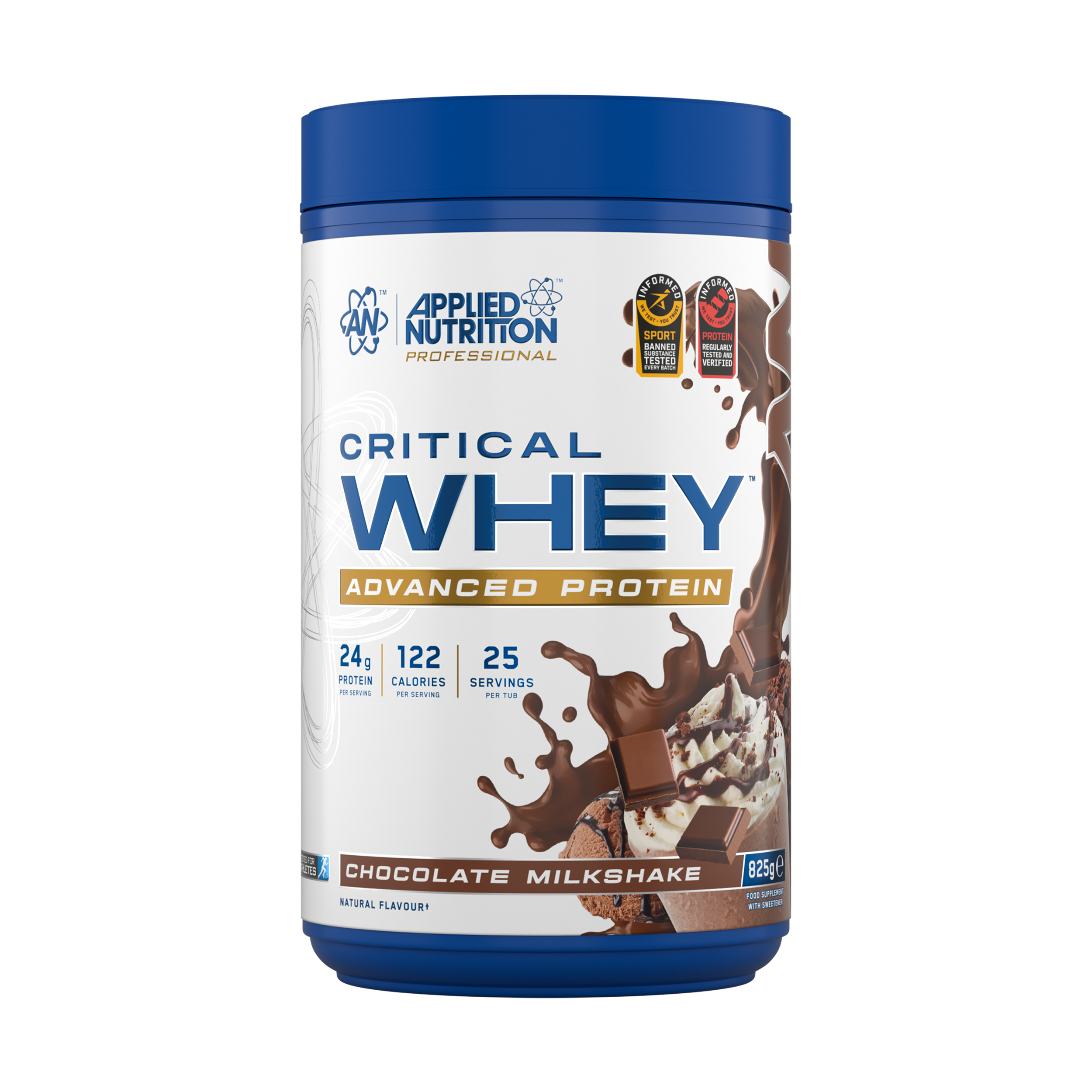 Applied Nutrition Critical Whey Protein Powder 825g Chocolate Milkshake