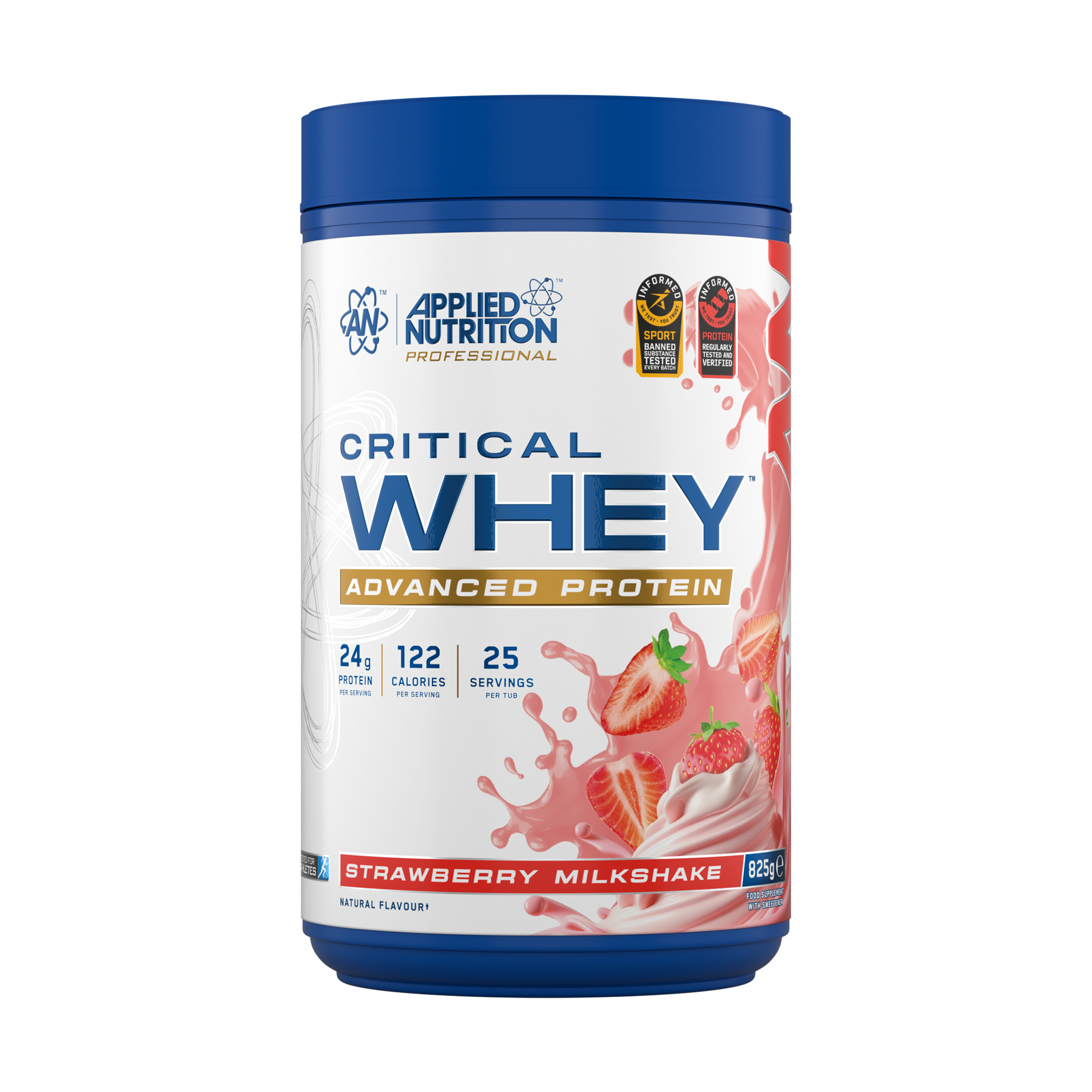 Applied Nutrition Critical Whey Protein Powder 825g Strawberry Milkshake