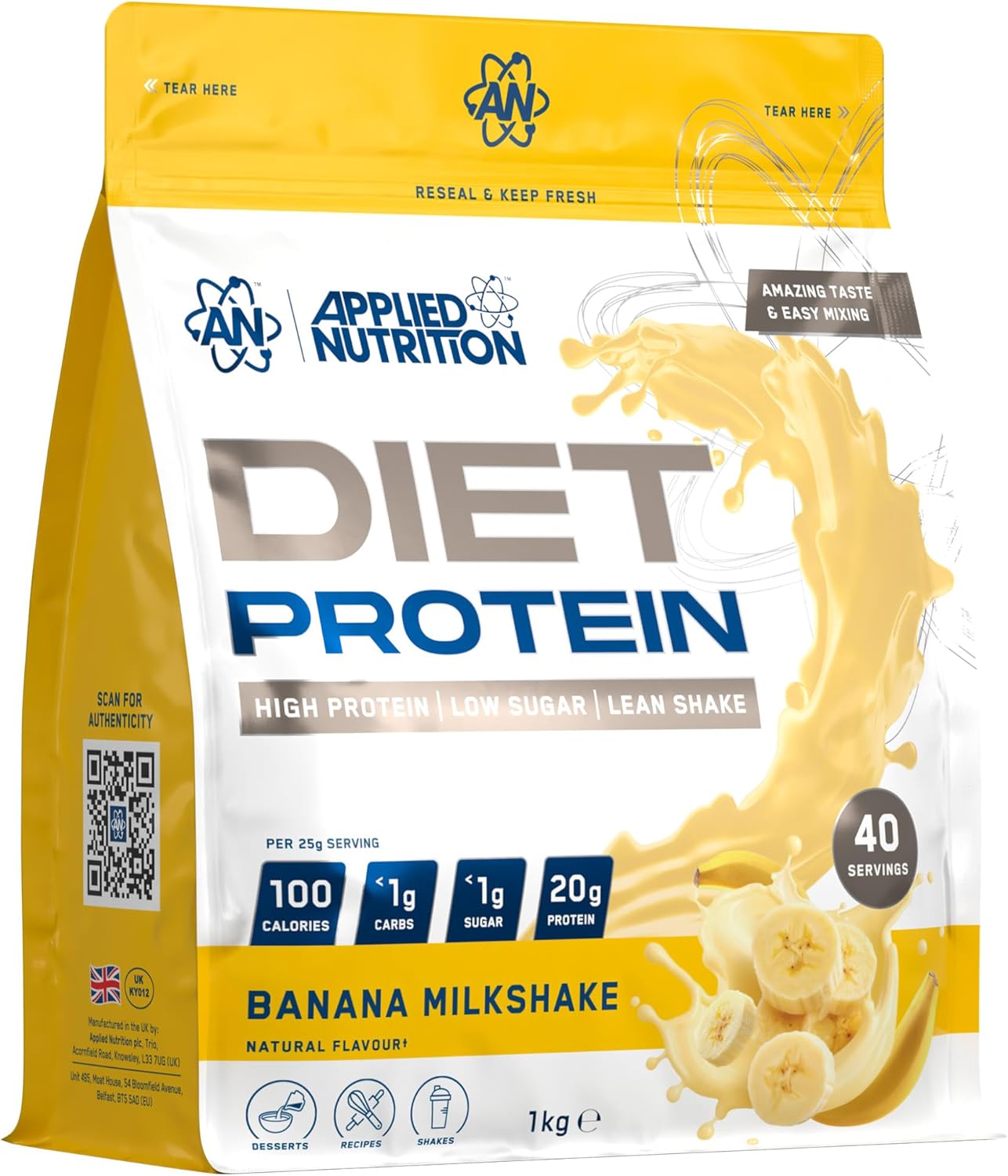 Applied Nutrition Diet Protein Banana Milkshake 1kg