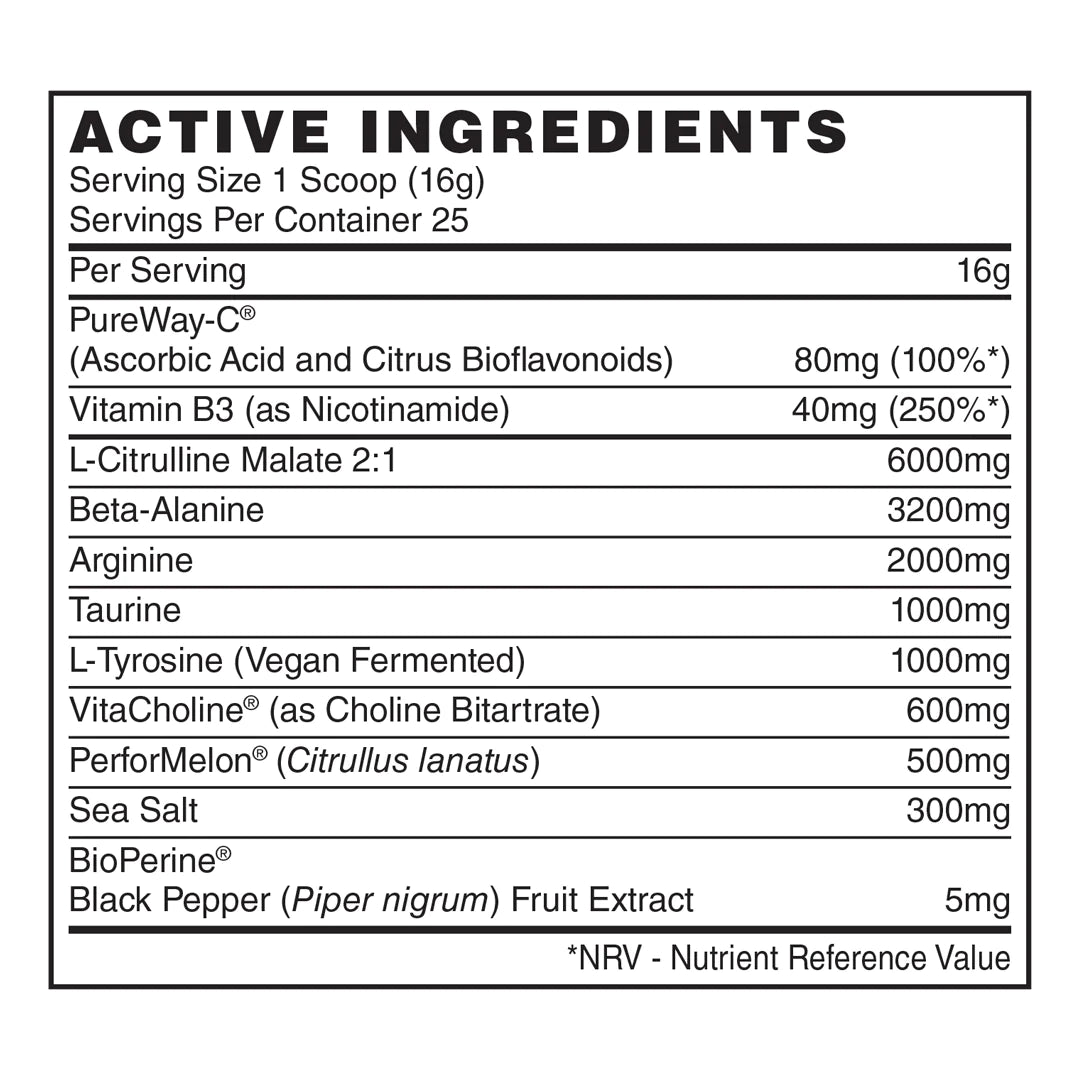 Naughty Boy Pump Stimulant Free Pre Workout (25 Servings)