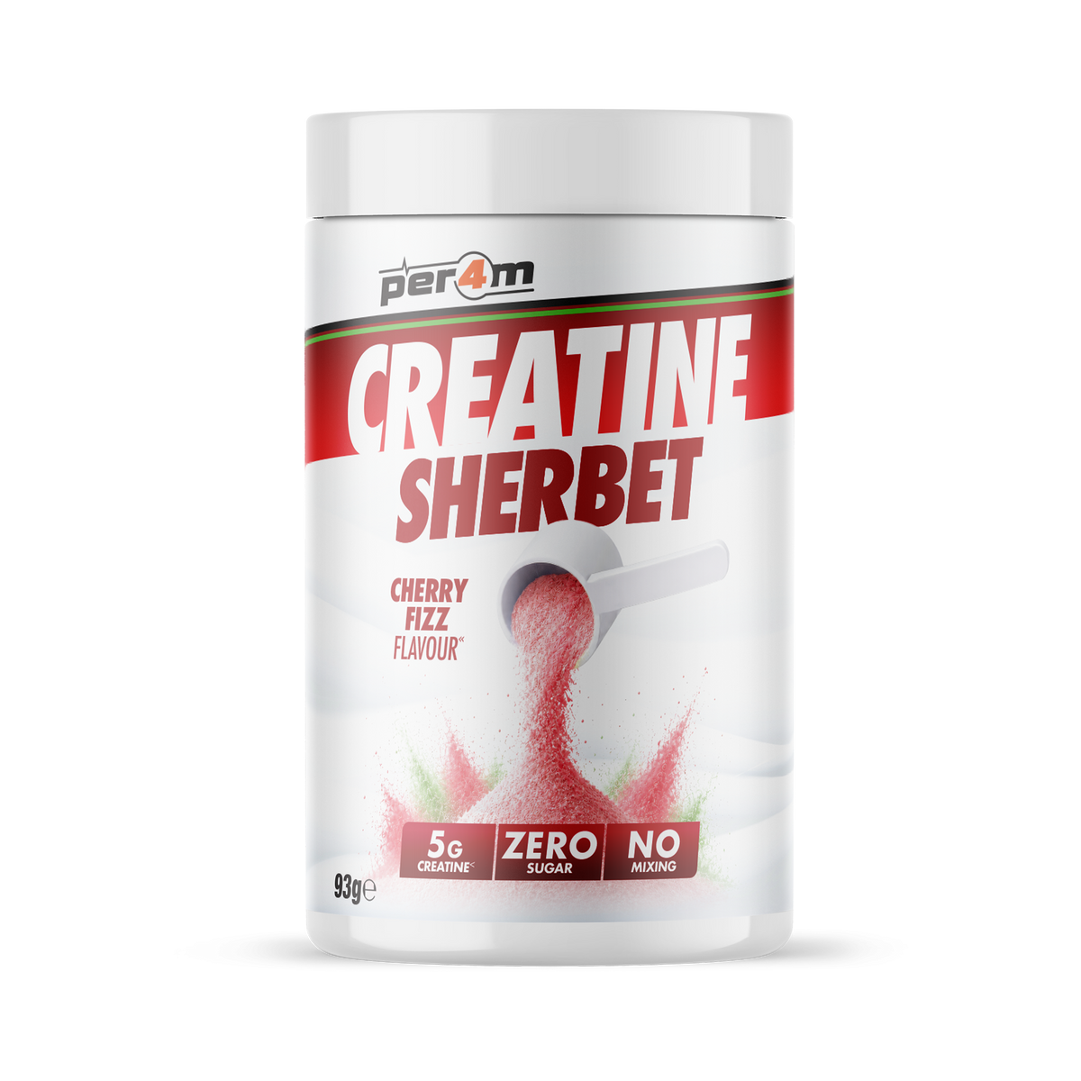 Per4m Creatine Sherbet Cherry Fizz 93g Trial Size