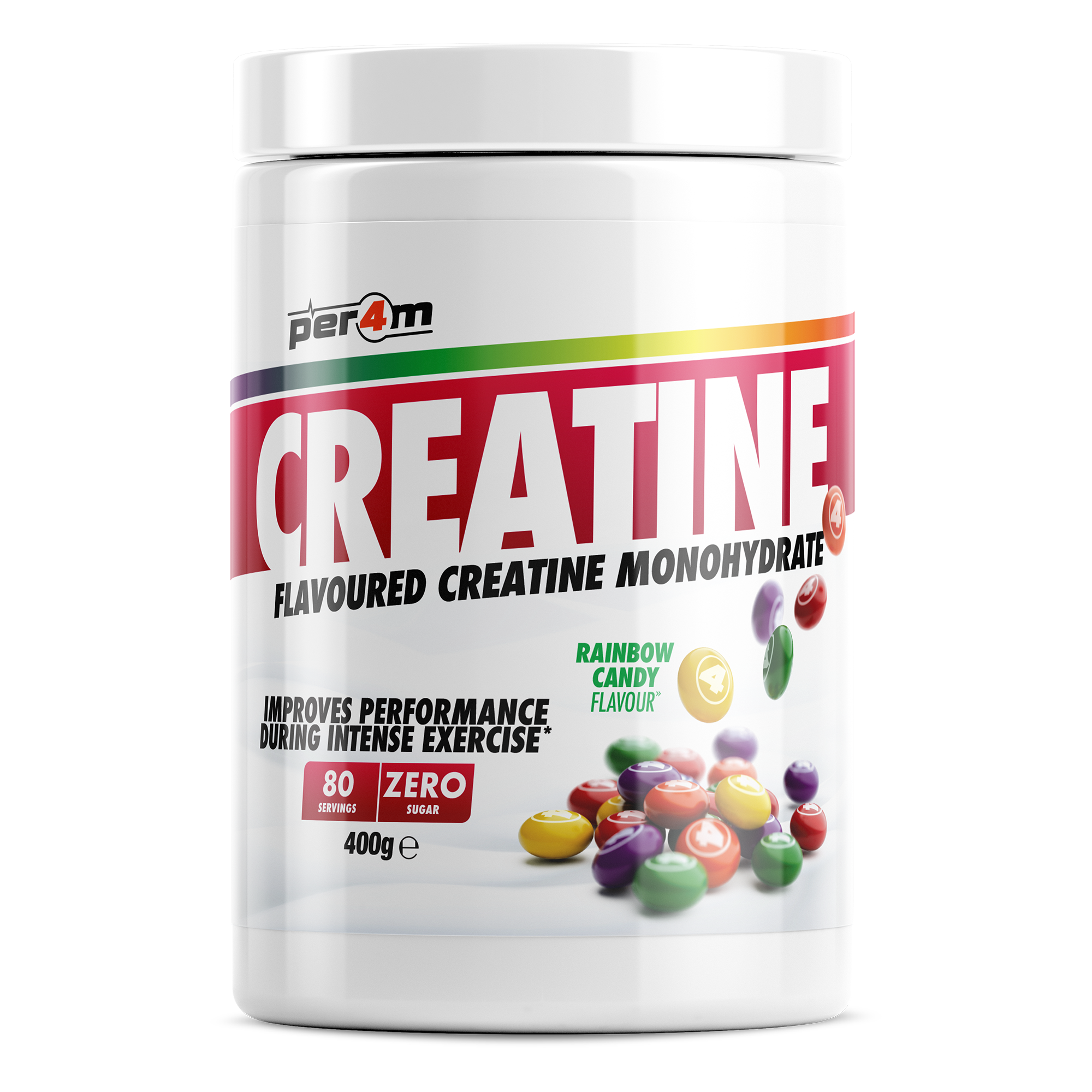Per4m Creatine Monohydrate 400g Rainbow Candy