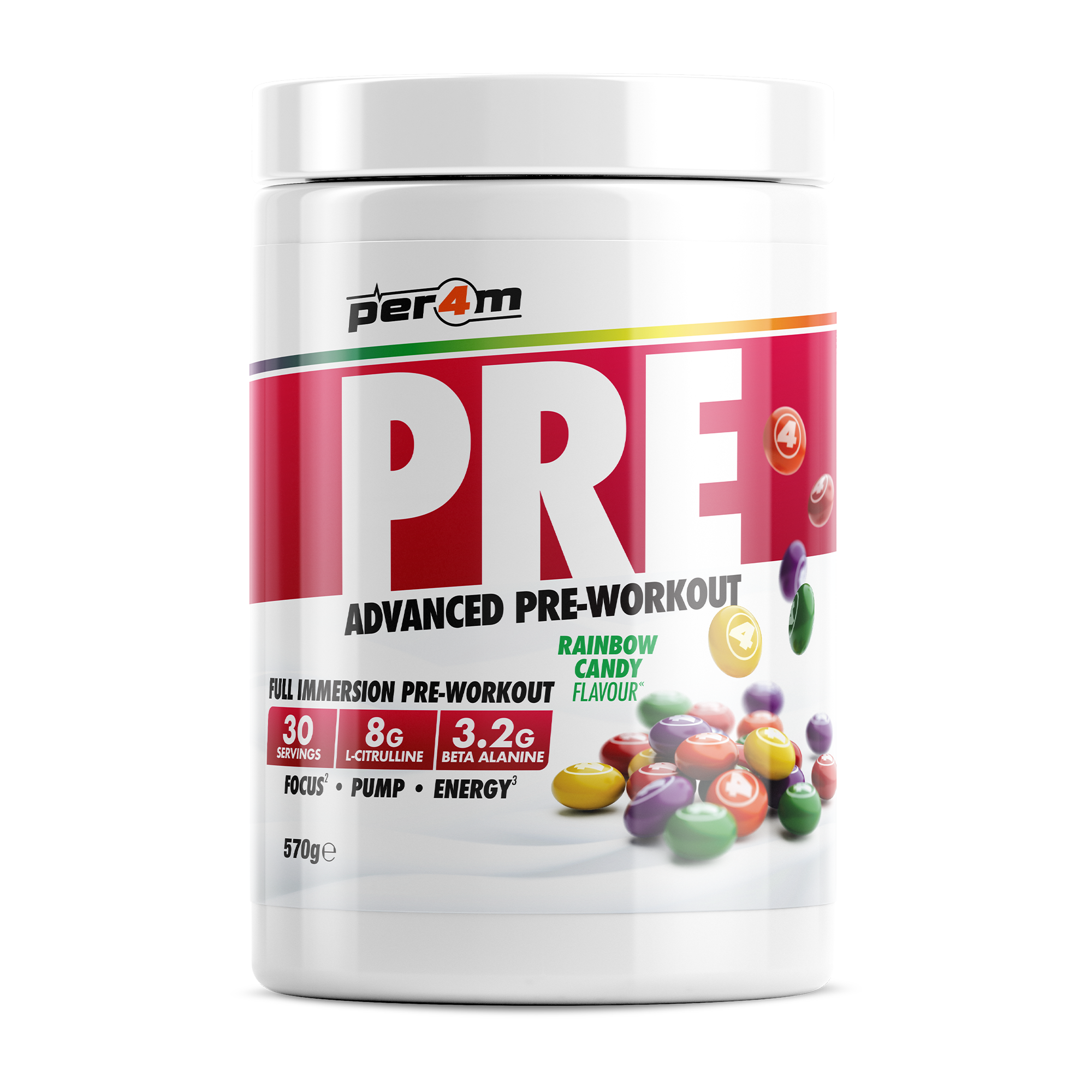 Per4m Pre-Workout Stim Rainbow Candy