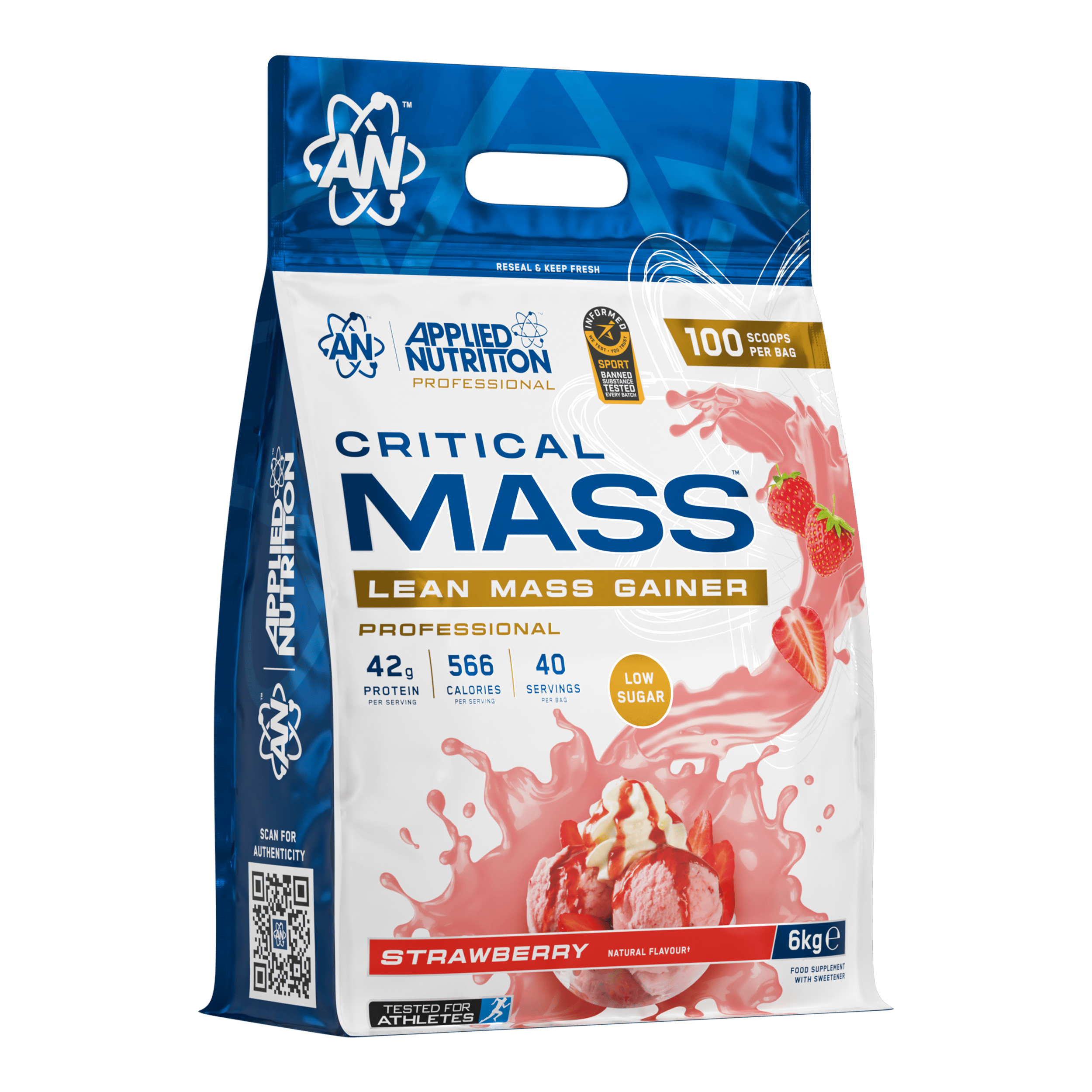 Applied Nutrition Critical Mass Professional Strawberry 6kg (40 Servings)
