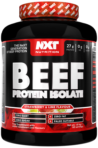 NXT Nutrition Beef Protein Isolate 1.8kg Strawberry and Lime