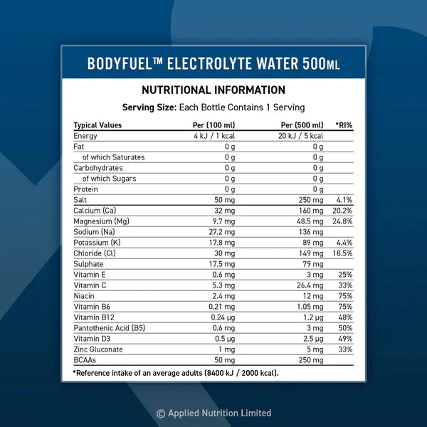 Applied Nutrition Bodyfuel Electrolytes Hydration Water