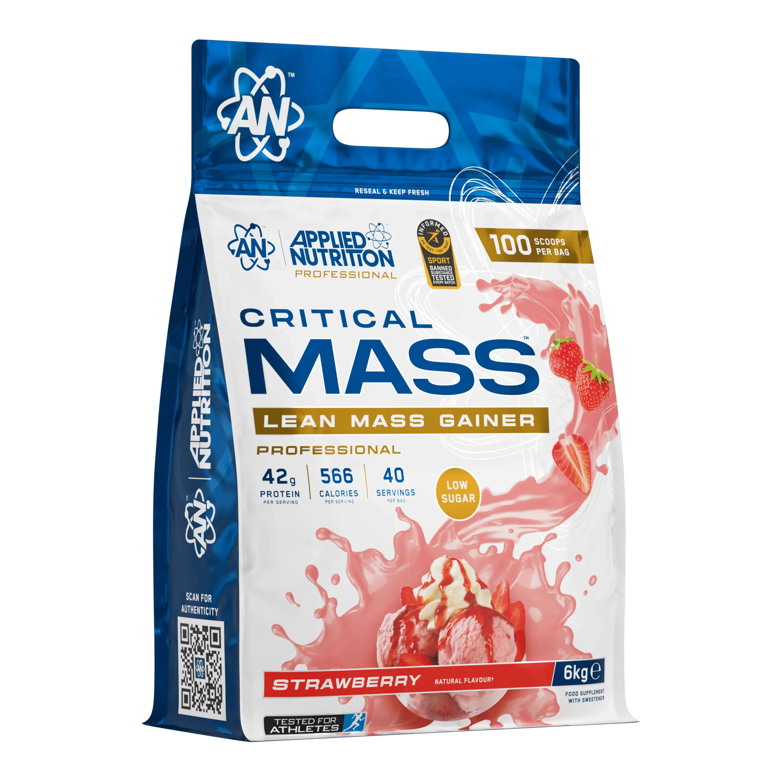 Applied Nutrition Critical Mass Professional 6kg Strawberry