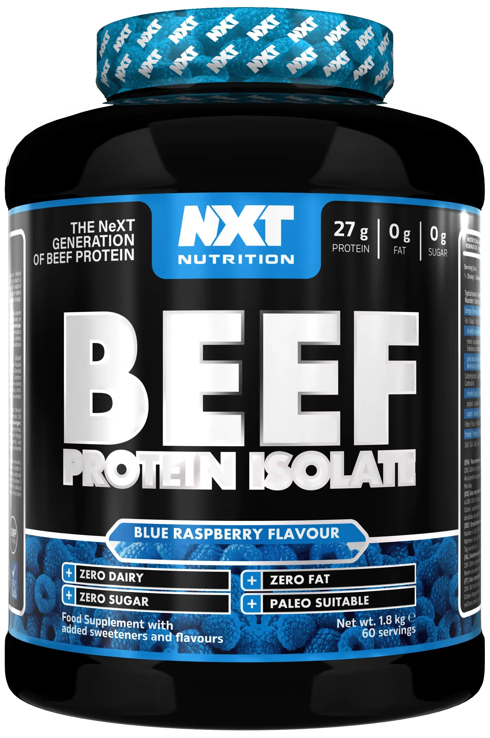 NXT Beef Protein Isolate 1.8kg Blue Raspberry