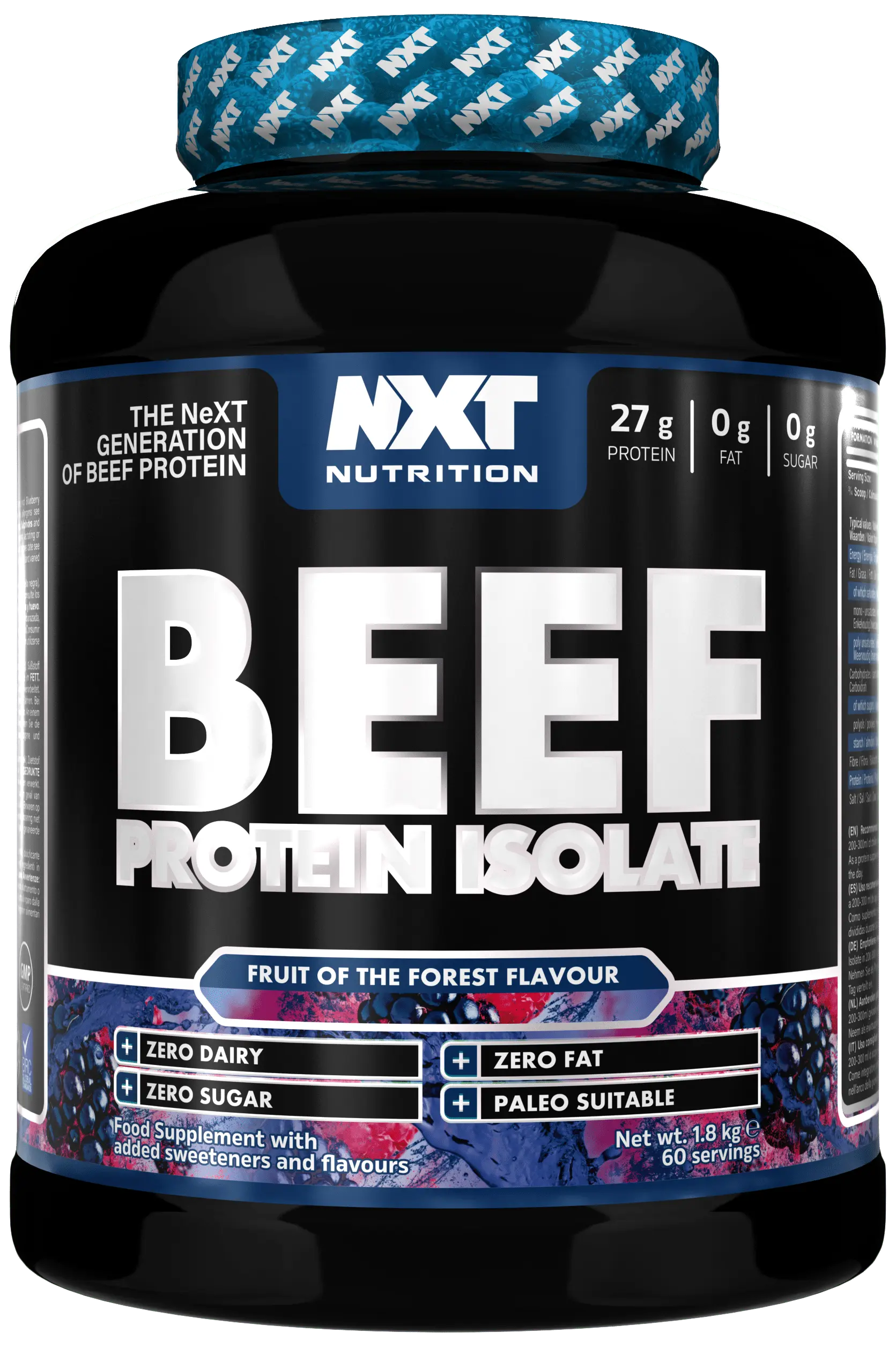 NXT Beef Protein Isolate 1.8kg Fruit of the Forest