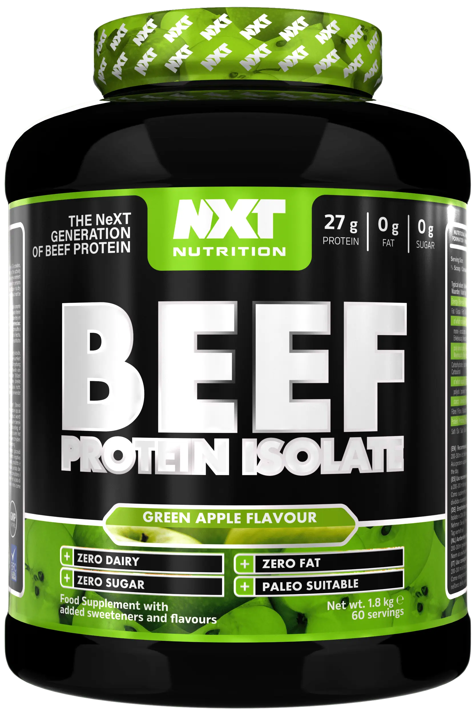 NXT Beef Protein Isolate 1.8kg Green Apple