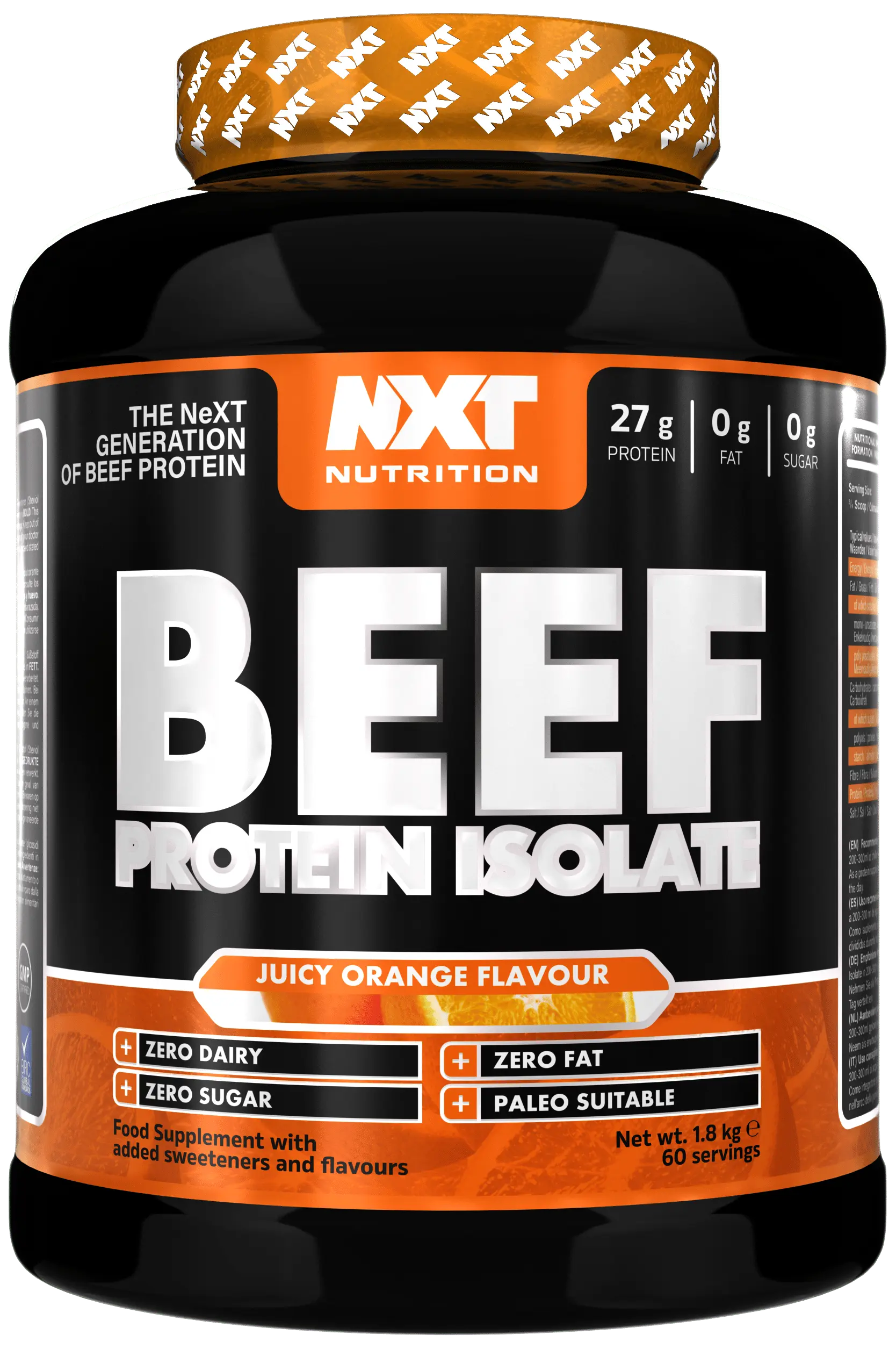 NXT Beef Protein Isolate 1.8kg Juicy Orange