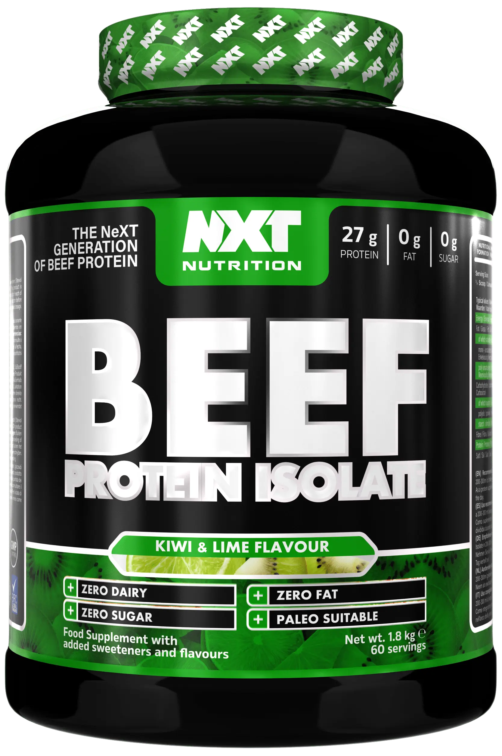 NXT Beef Protein Isolate 1.8kg Kiwi and Lime