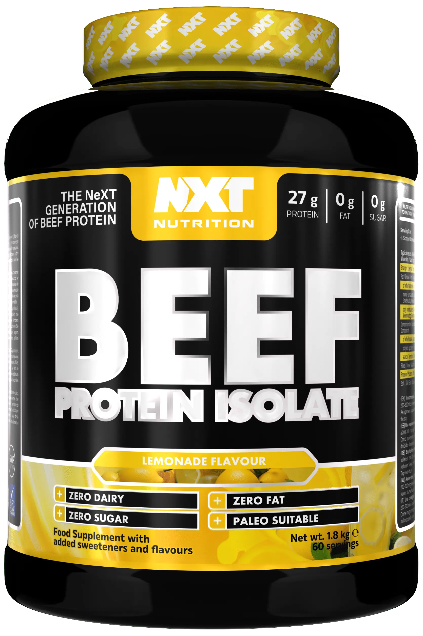 NXT Beef Protein Isolate 1.8kg Lemonade
