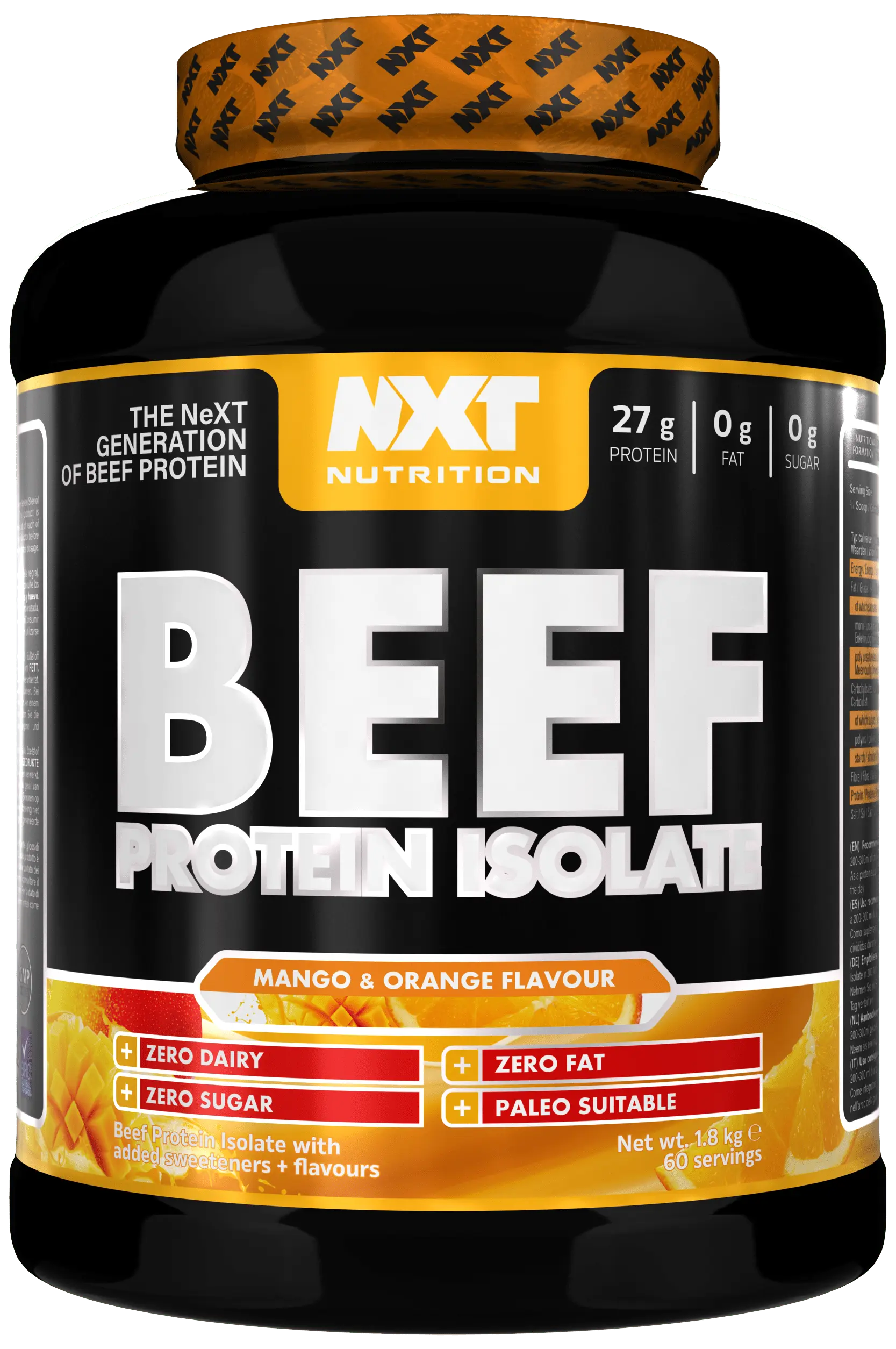 NXT Beef Protein Isolate 1.8kg Mango and Orange