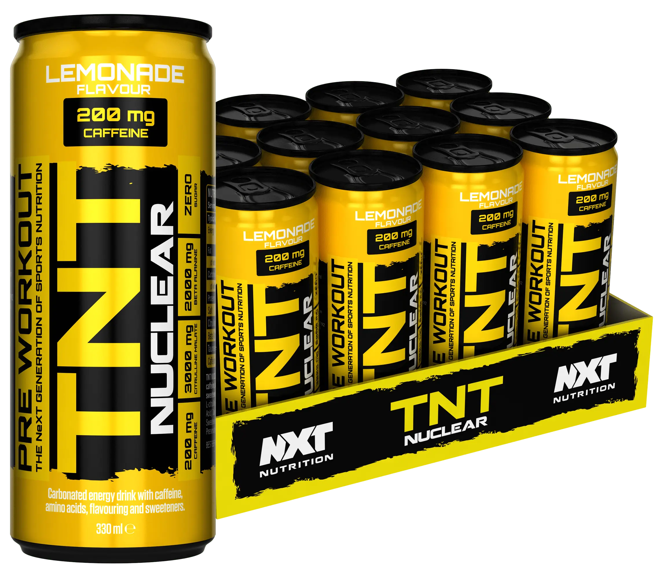 NXT TNT Nuclear Energy Drink Case Lemonade