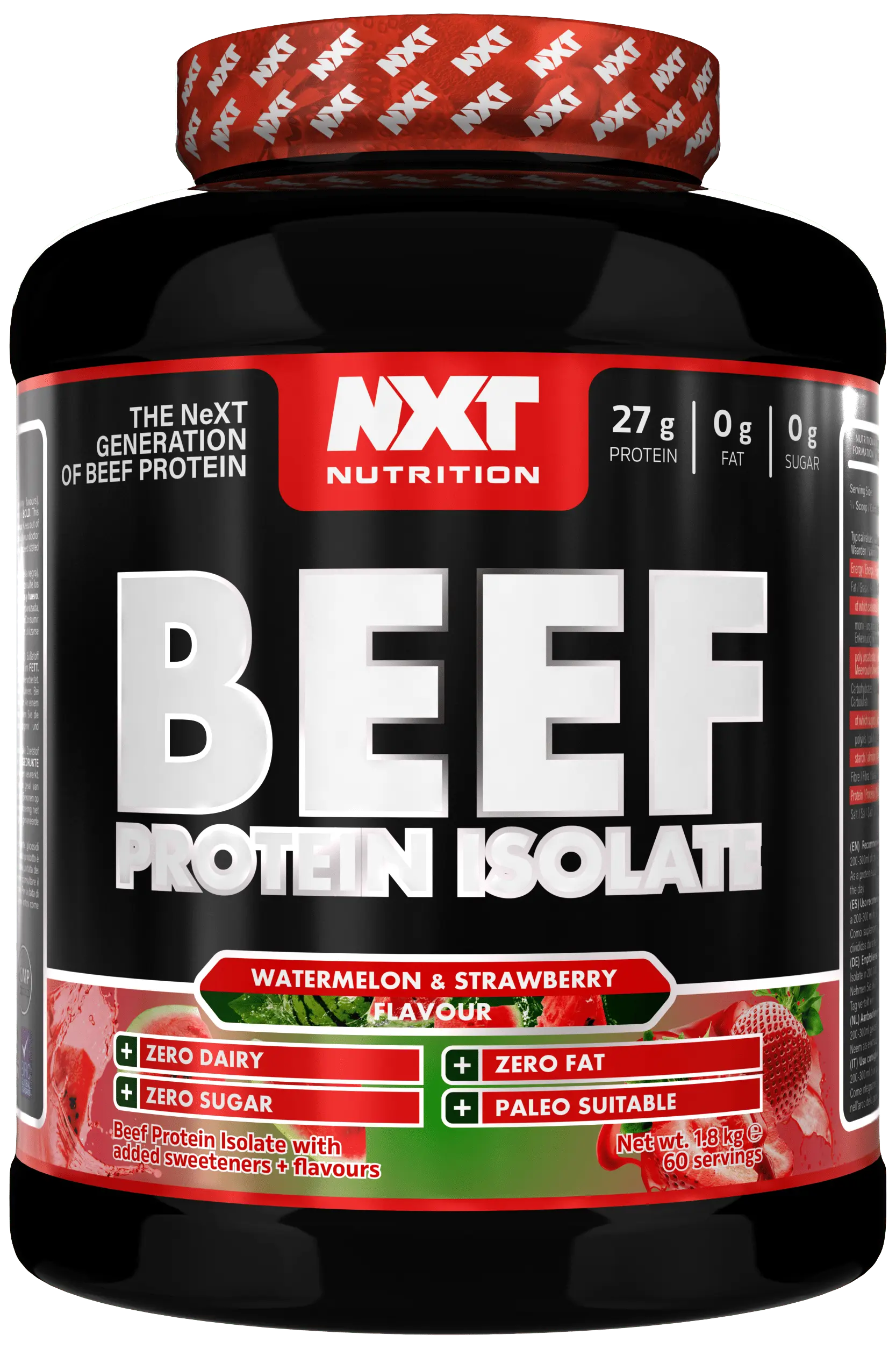 NXT Beef Protein Isolate 1.8kg Watermelon and Strawberry