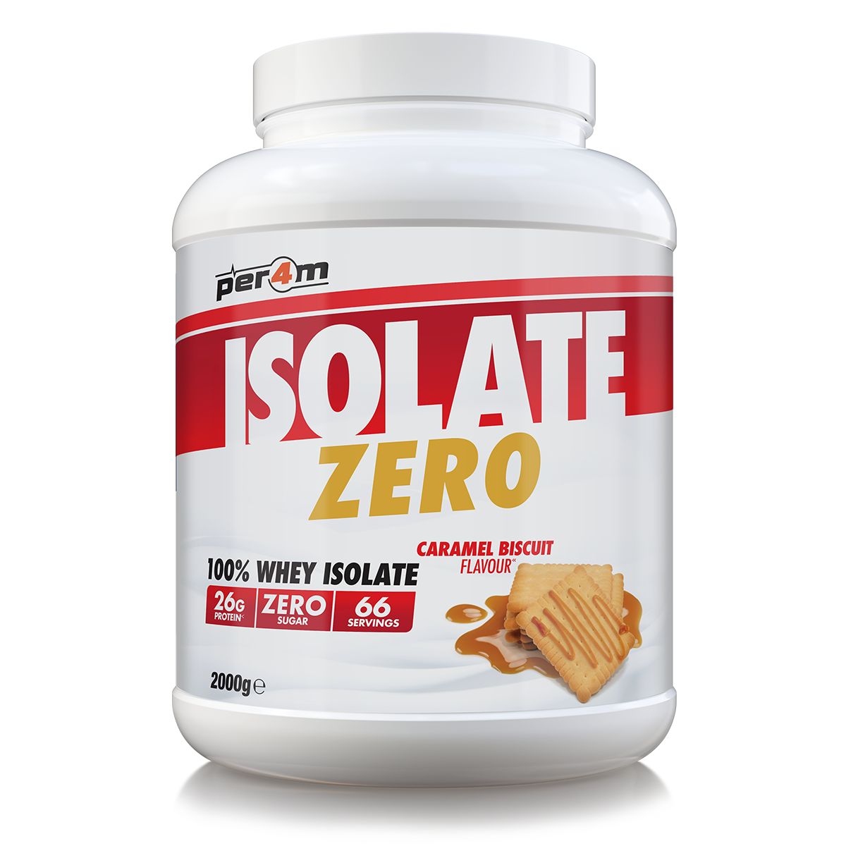 Per4m Isolate Zero Caramel Biscuit 2kg (66 Servings)