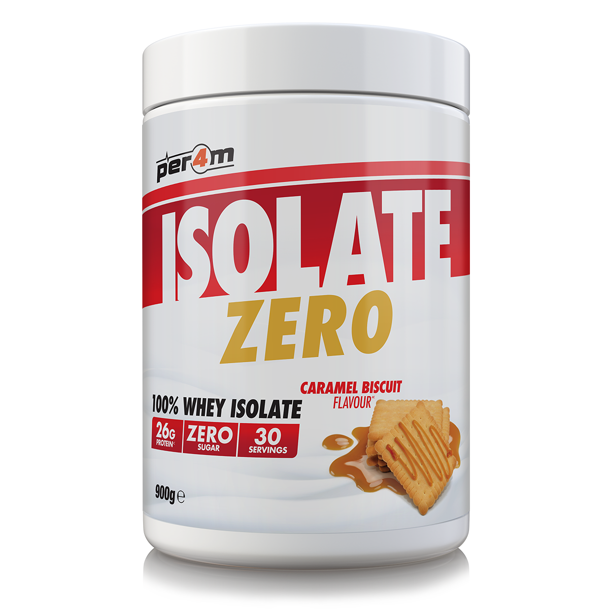 Per4m Isolate Zero Caramel Biscuit 900g (30 Servings)