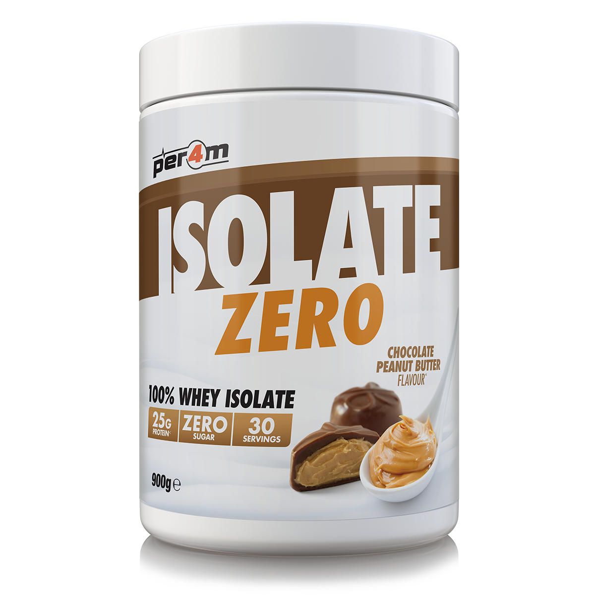 Per4m Isolate Zero Chocolate Peanut Butter 900g (30 Servings)