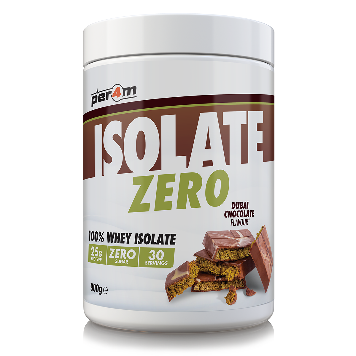 Per4m Isolate Zero Dubai Chocolate 900g (30 Servings)
