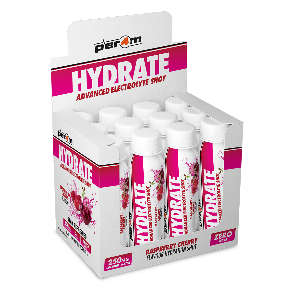Per4m Hydration Shots 12x100ml Raspberry Cherry