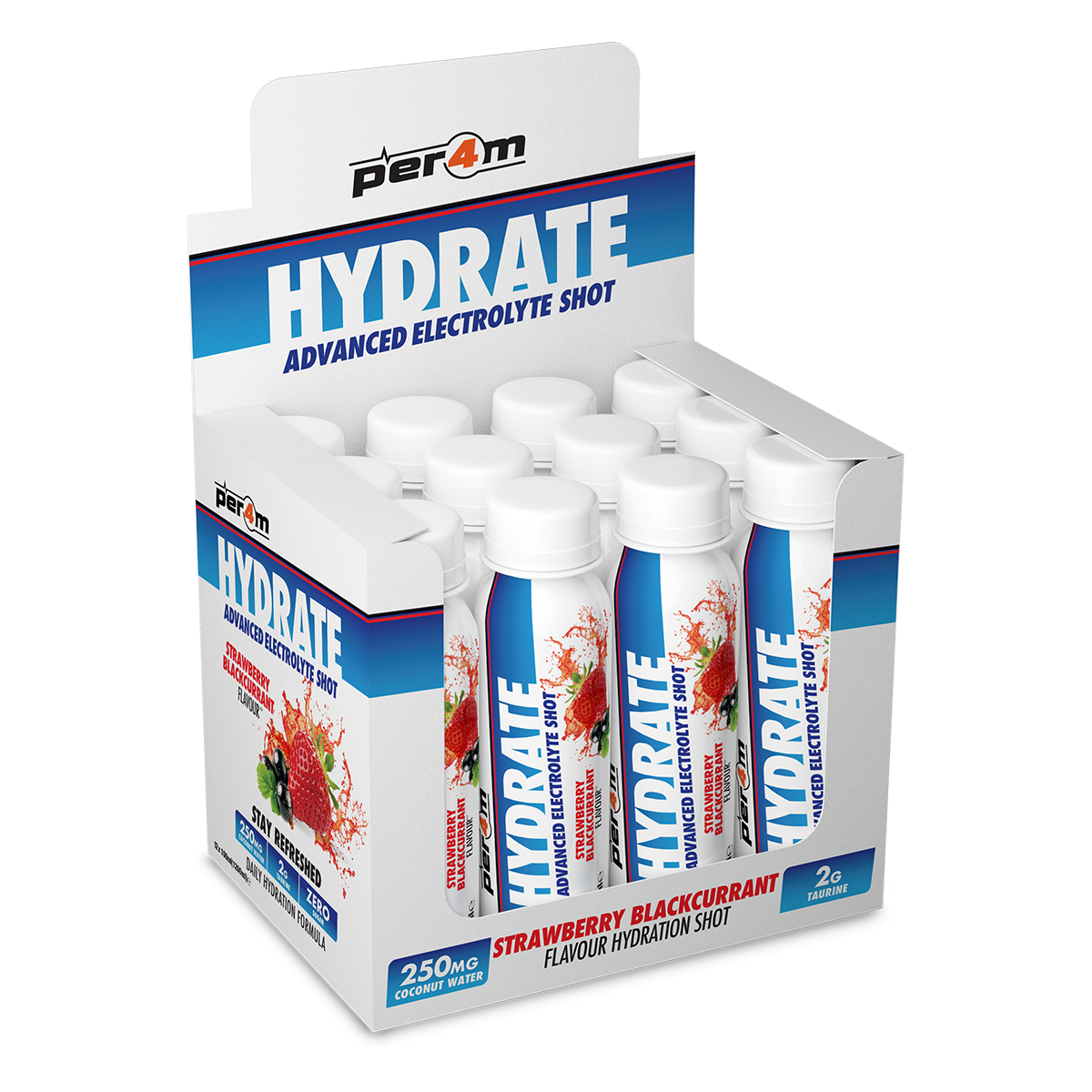 Per4m Hydration Shots 12x100ml Strawberry Blackcurrant