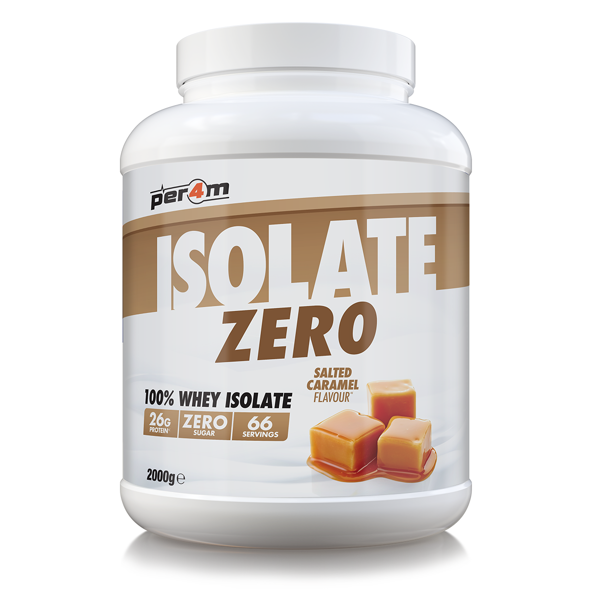Per4m Isolate Zero Salted Caramel 2kg (66 Servings)