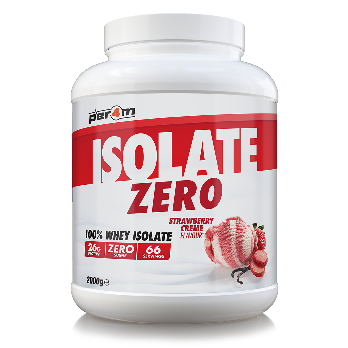 Per4m Isolate Zero Strawberry Creme 2kg (66 Servings)