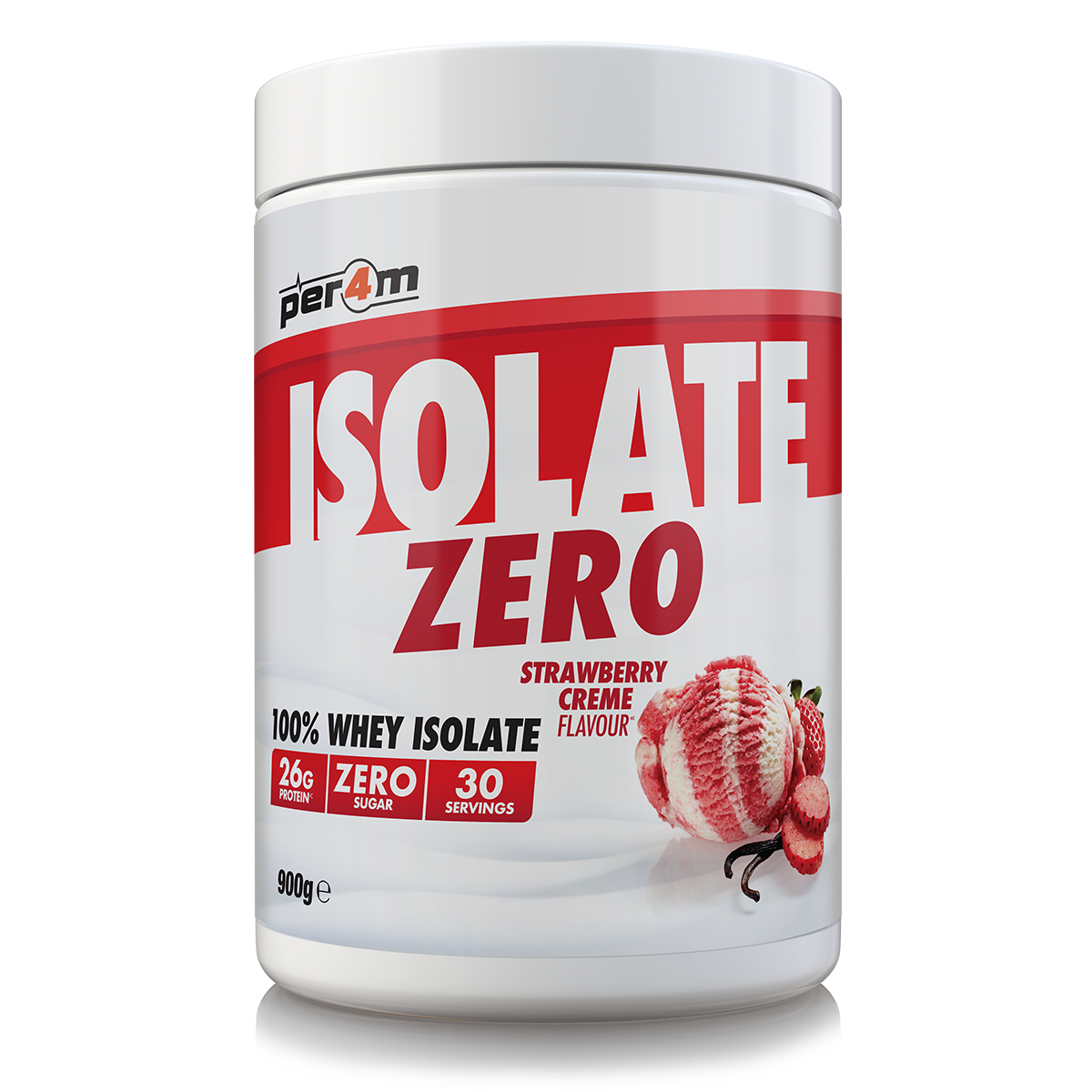 Per4m Isolate Zero Strawberry Creme 900g (30 Servings)