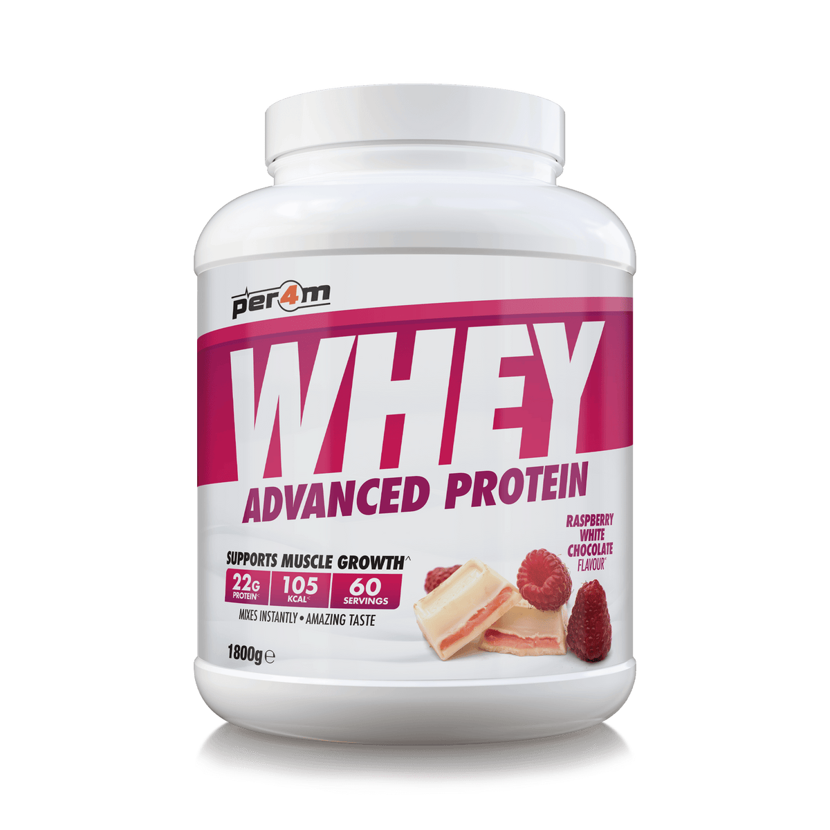 Per4m Whey 1.8kg Raspberry White Chocolate